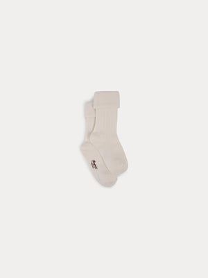Chaussettes en coton blanc lait