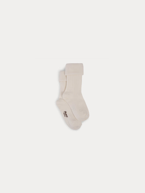 Calzini in cotone bianco latte