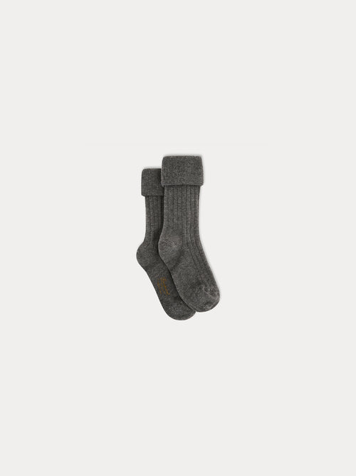 Socken meliert grau