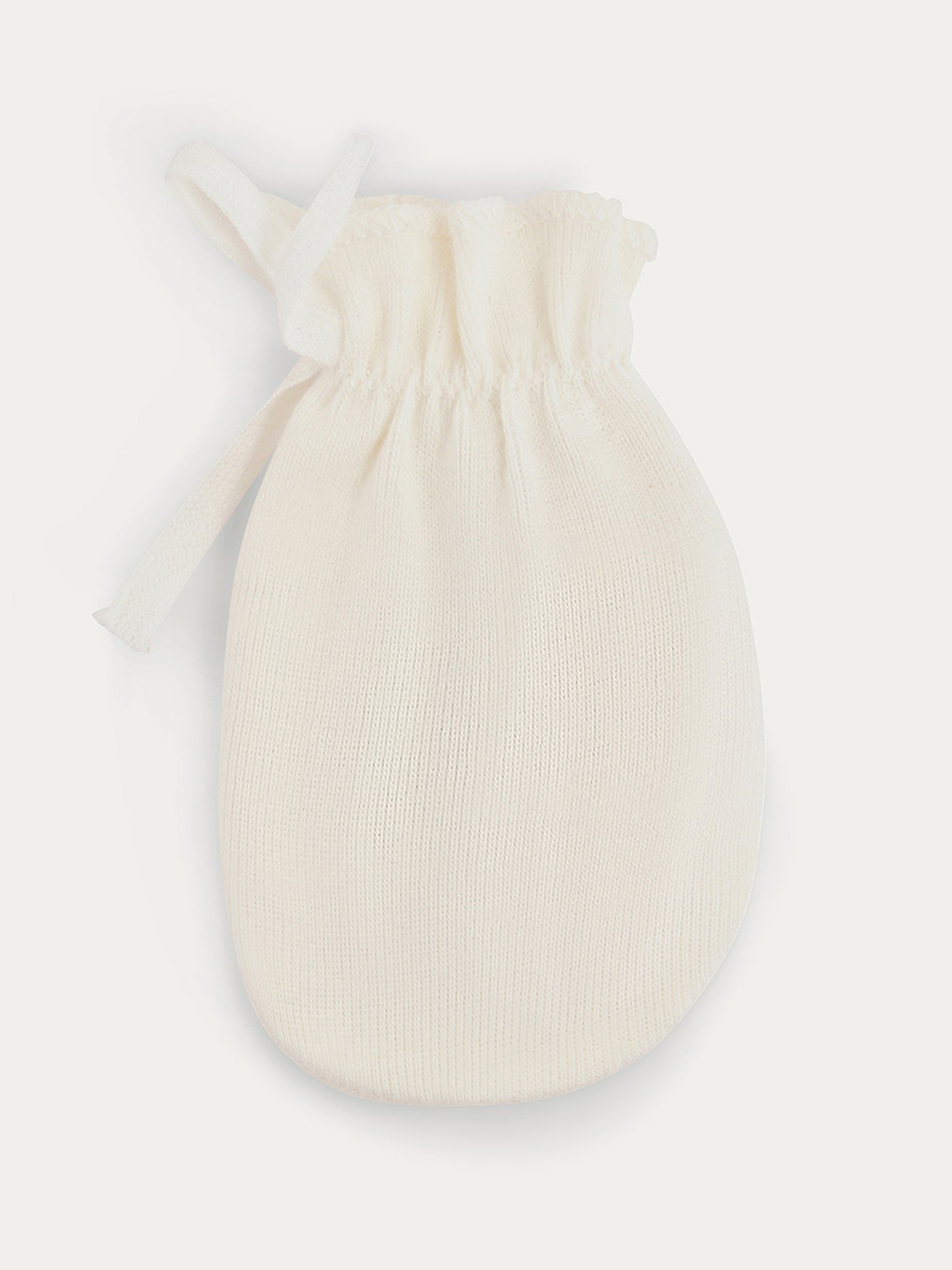 Moufles en coton bio blanc lait