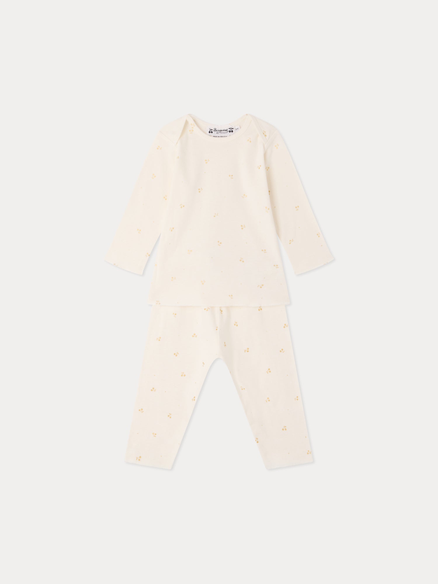 Babies' two-piece pajamas set gold • Bonpoint