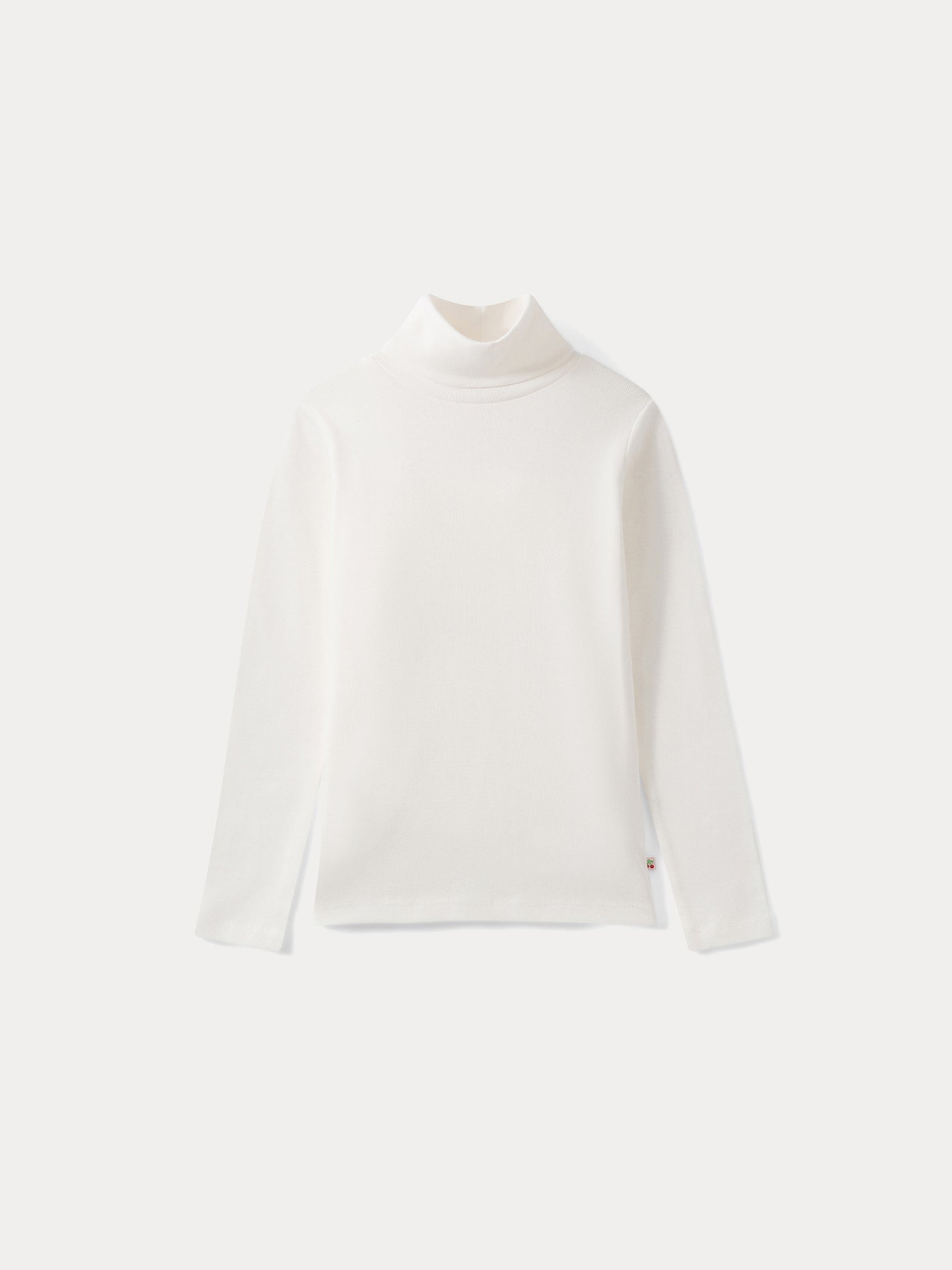 Thin turtleneck sweater milk white