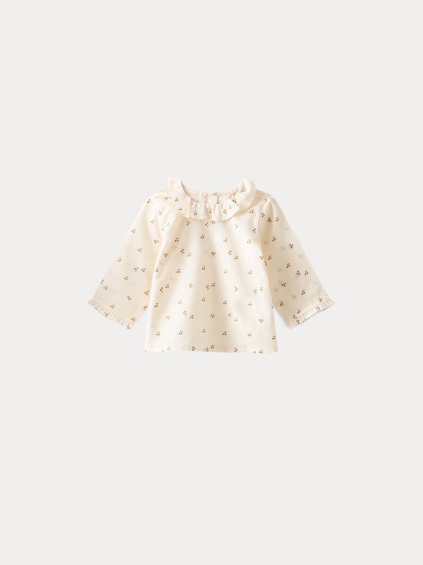 Bedruckte Voile-Bluse für Babys in Gold
