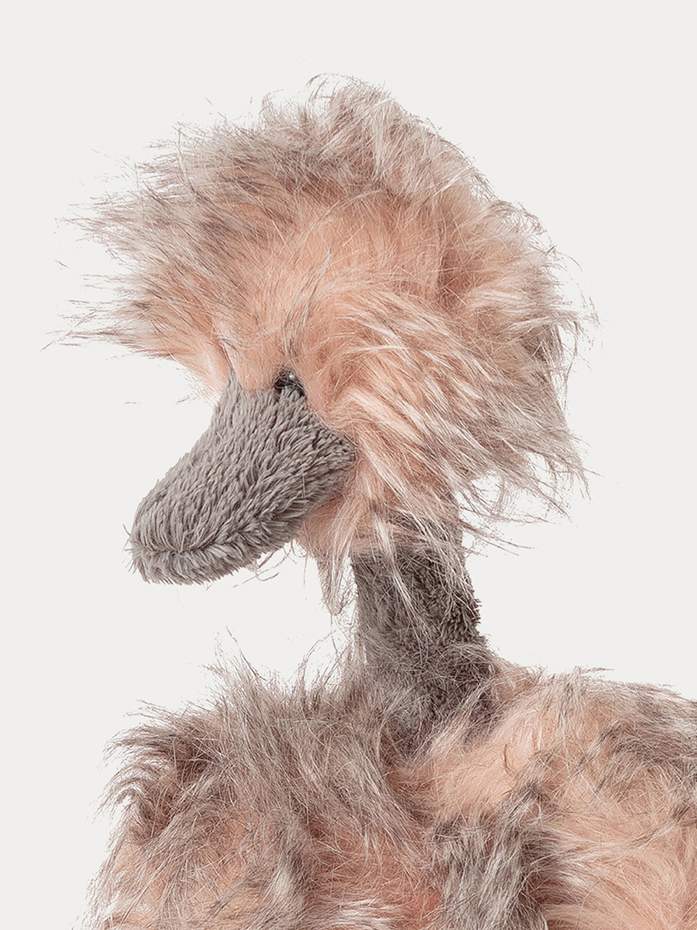 Peluche struzzo Odette Rosa cipria