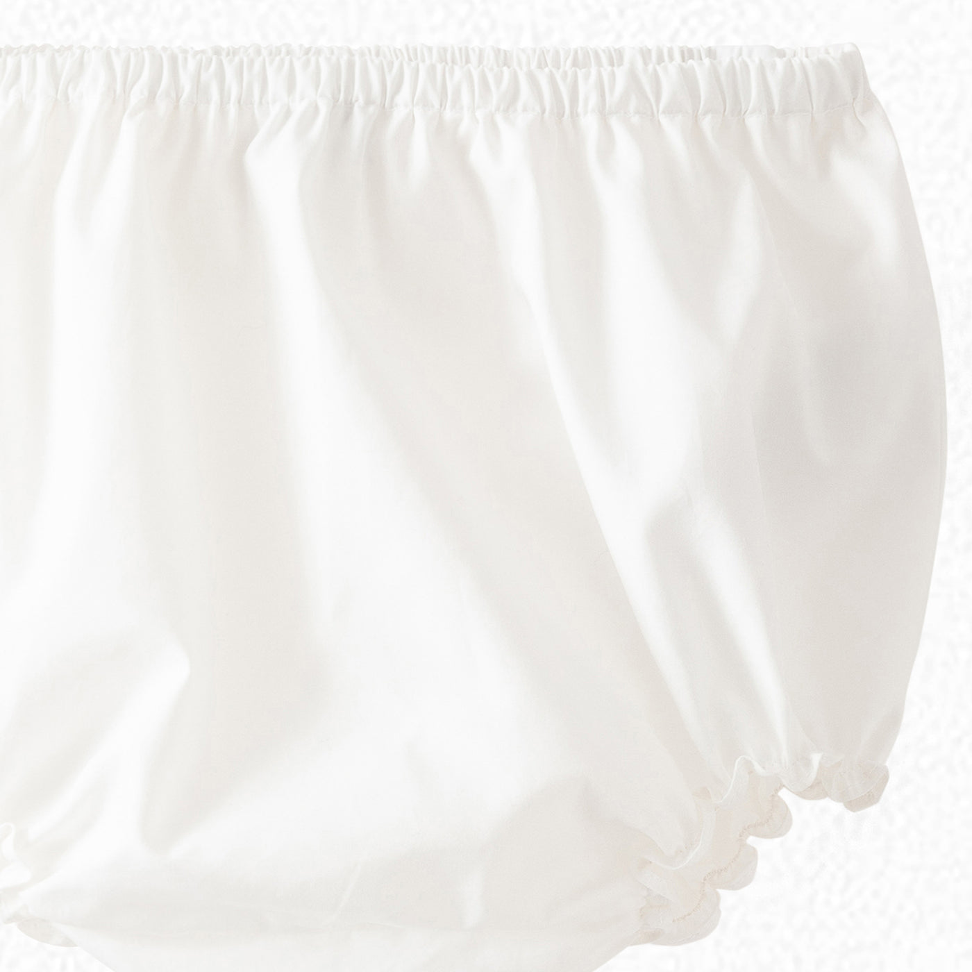 Bloomer in popeline di cotone per bebè bianco latte