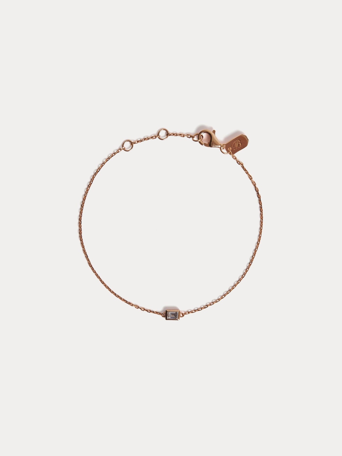 Bracelet enfant or rose et diamant