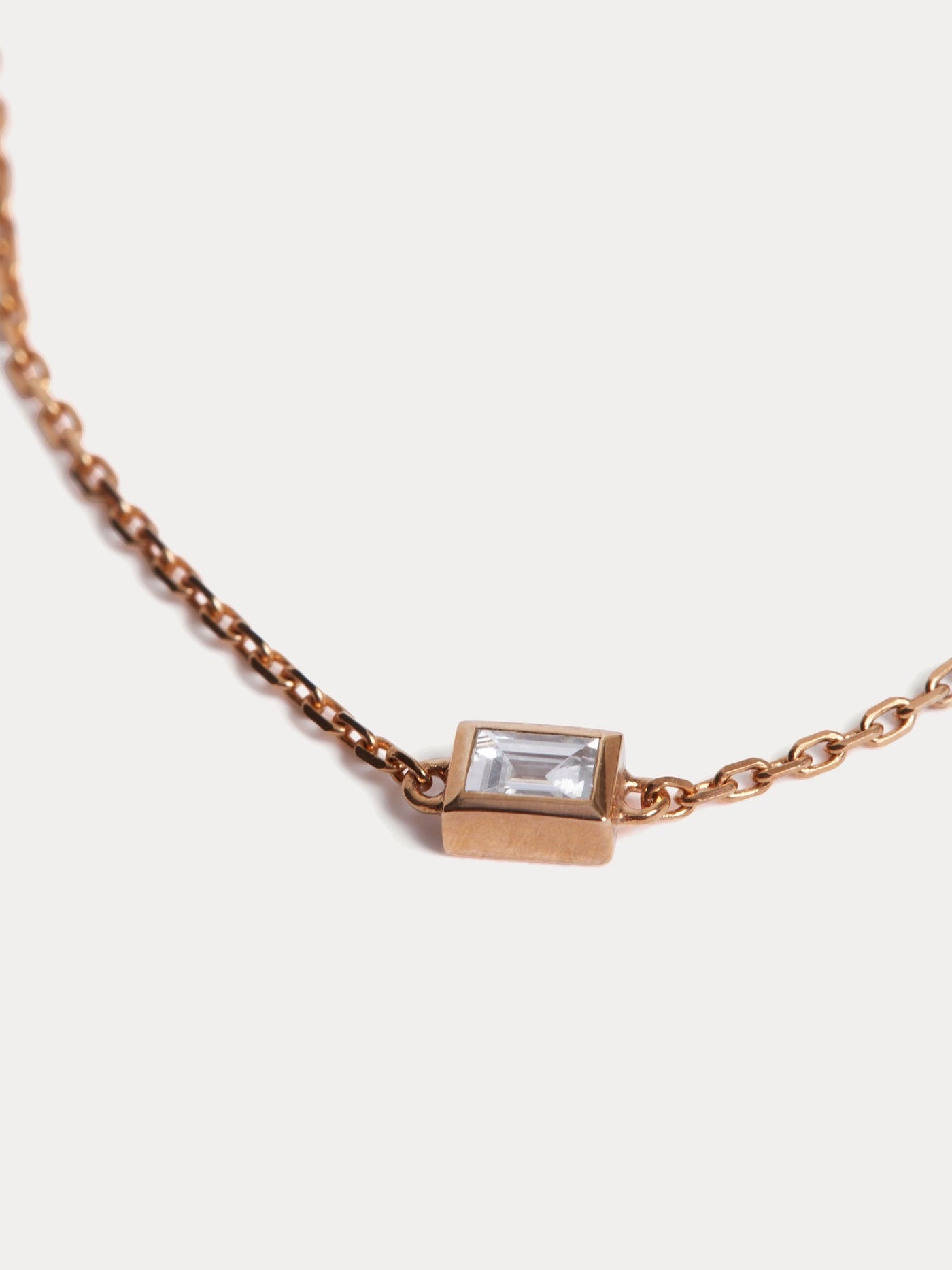 Bracelet enfant or rose et diamant