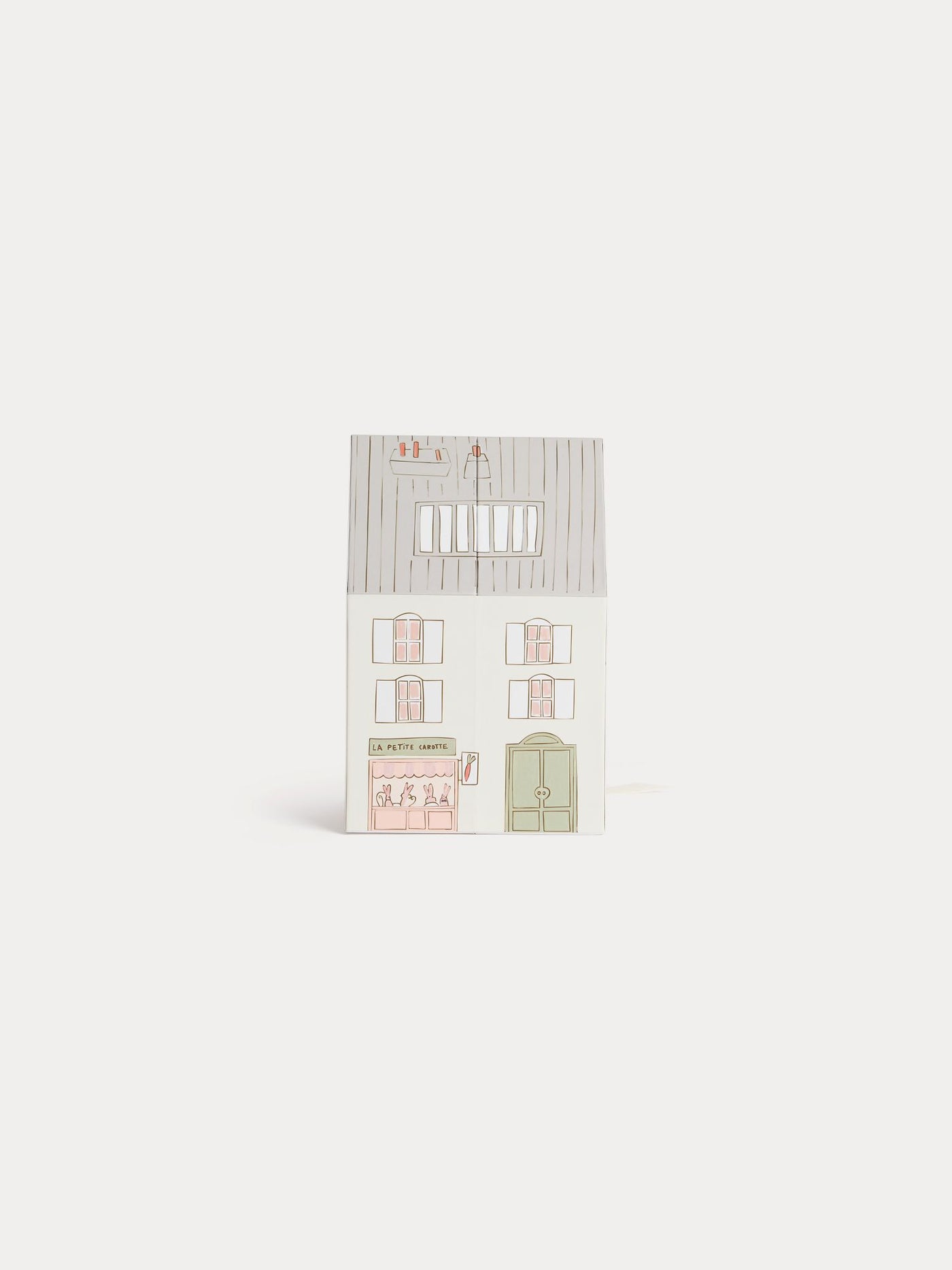 Boîte imprimée maison rose