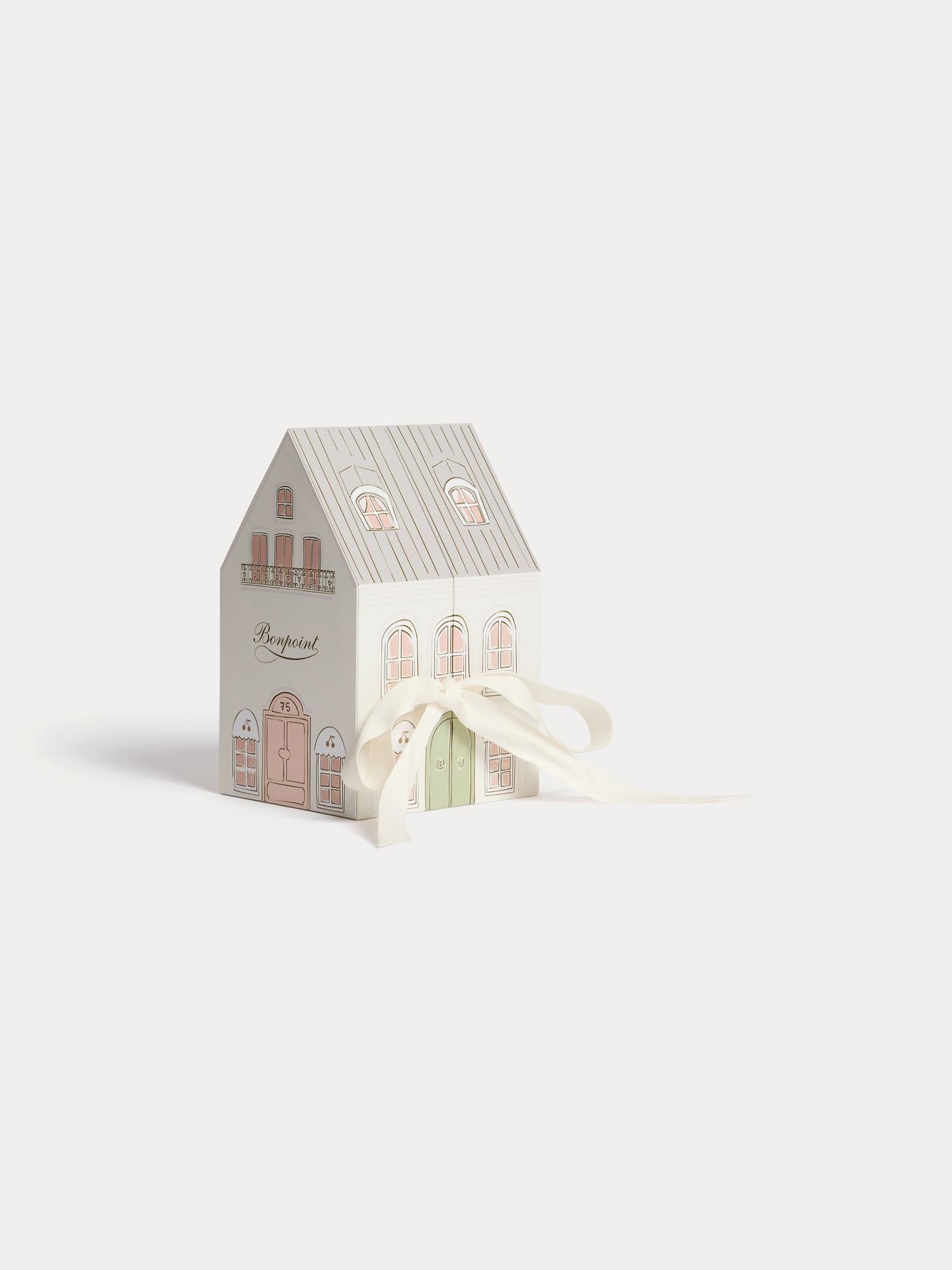 Boîte imprimée maison rose