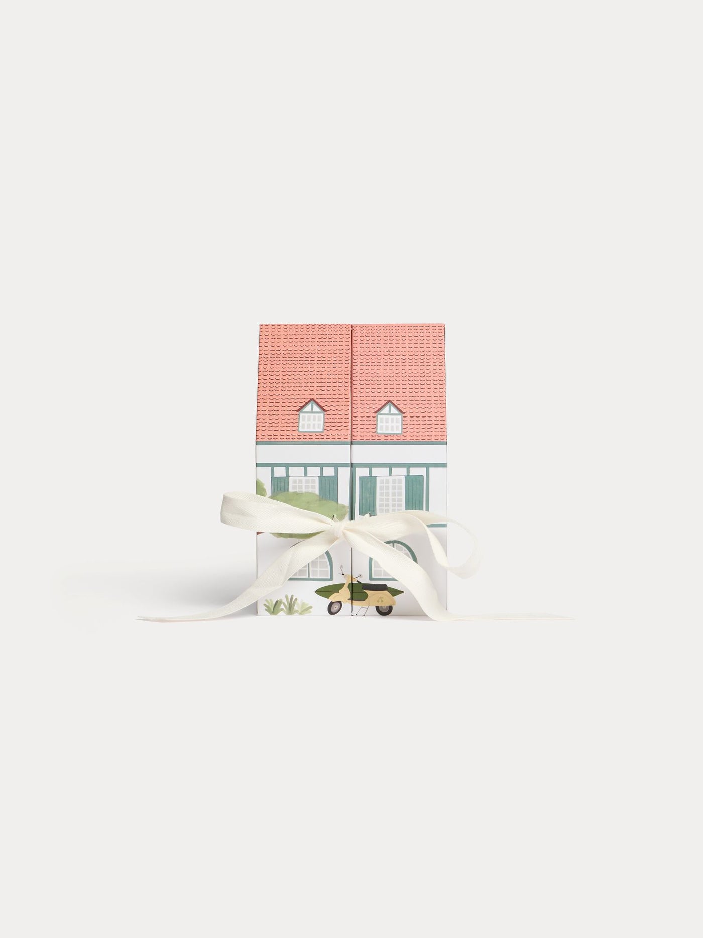 Boîte imprimée maison orange