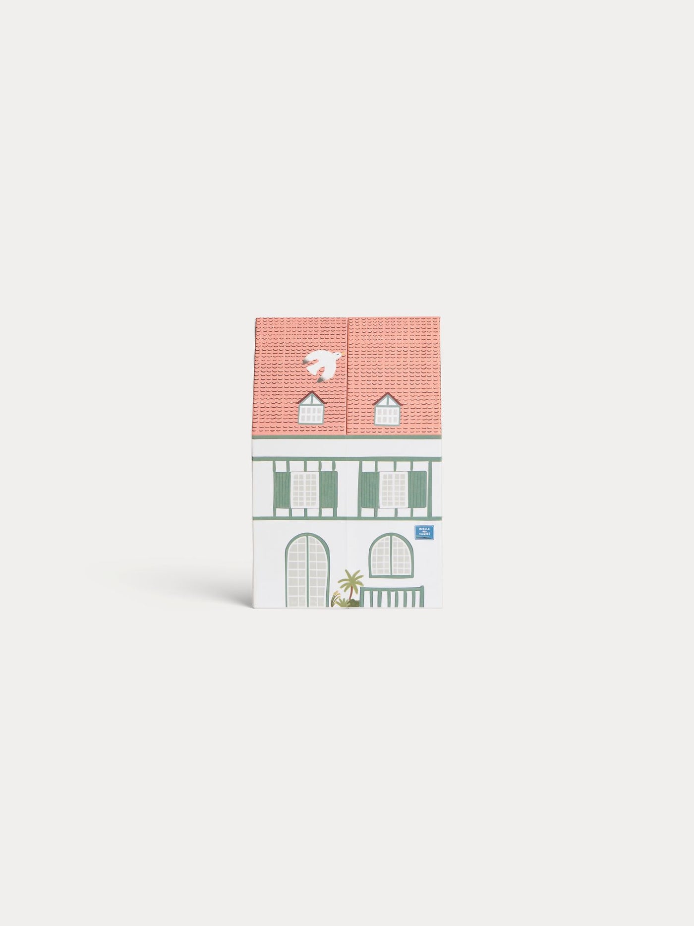 Boîte imprimée maison orange
