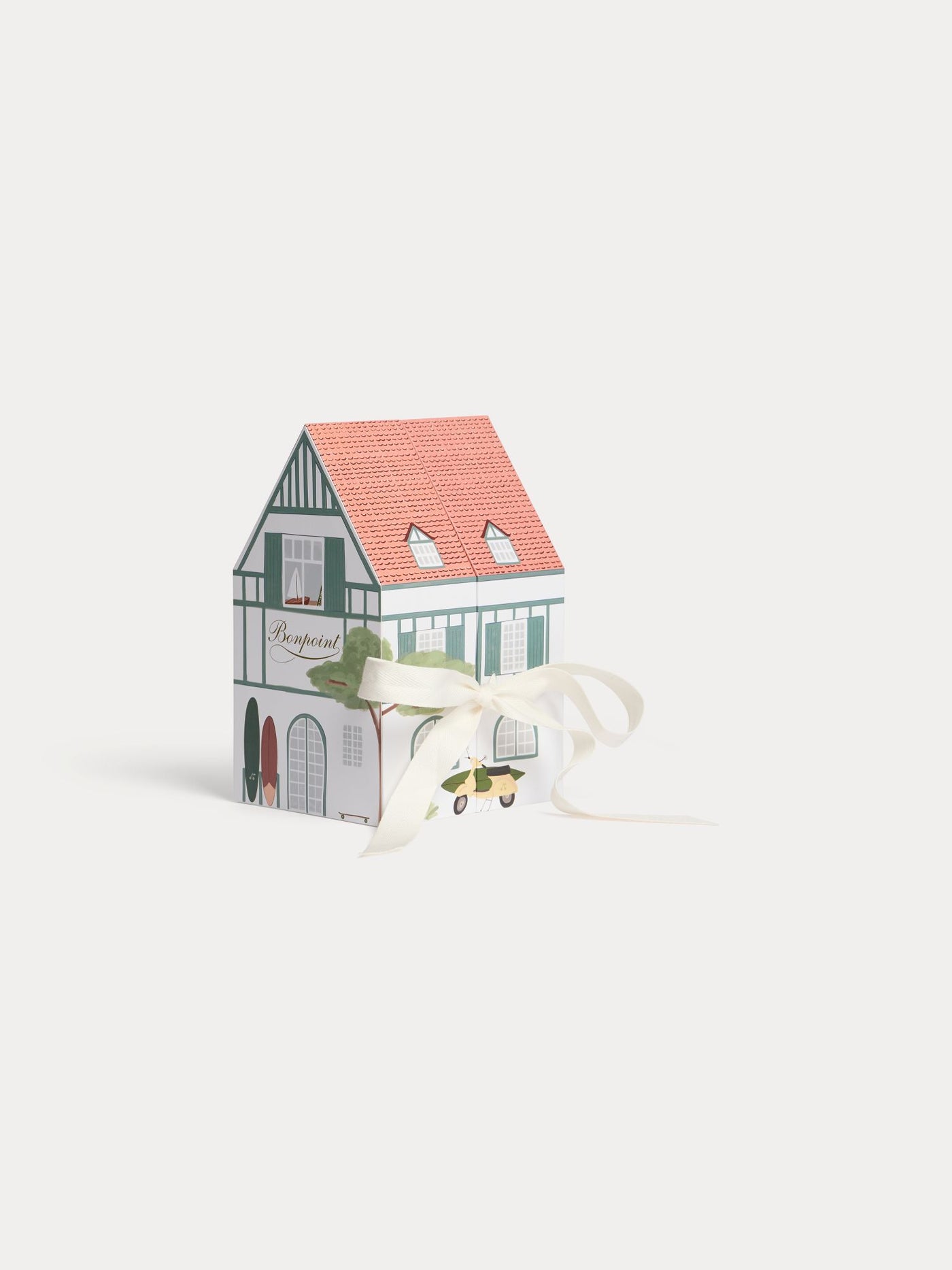 Boîte imprimée maison orange