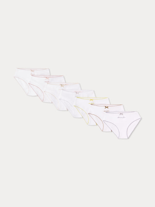 Set di 7 slip in cotone biologico
