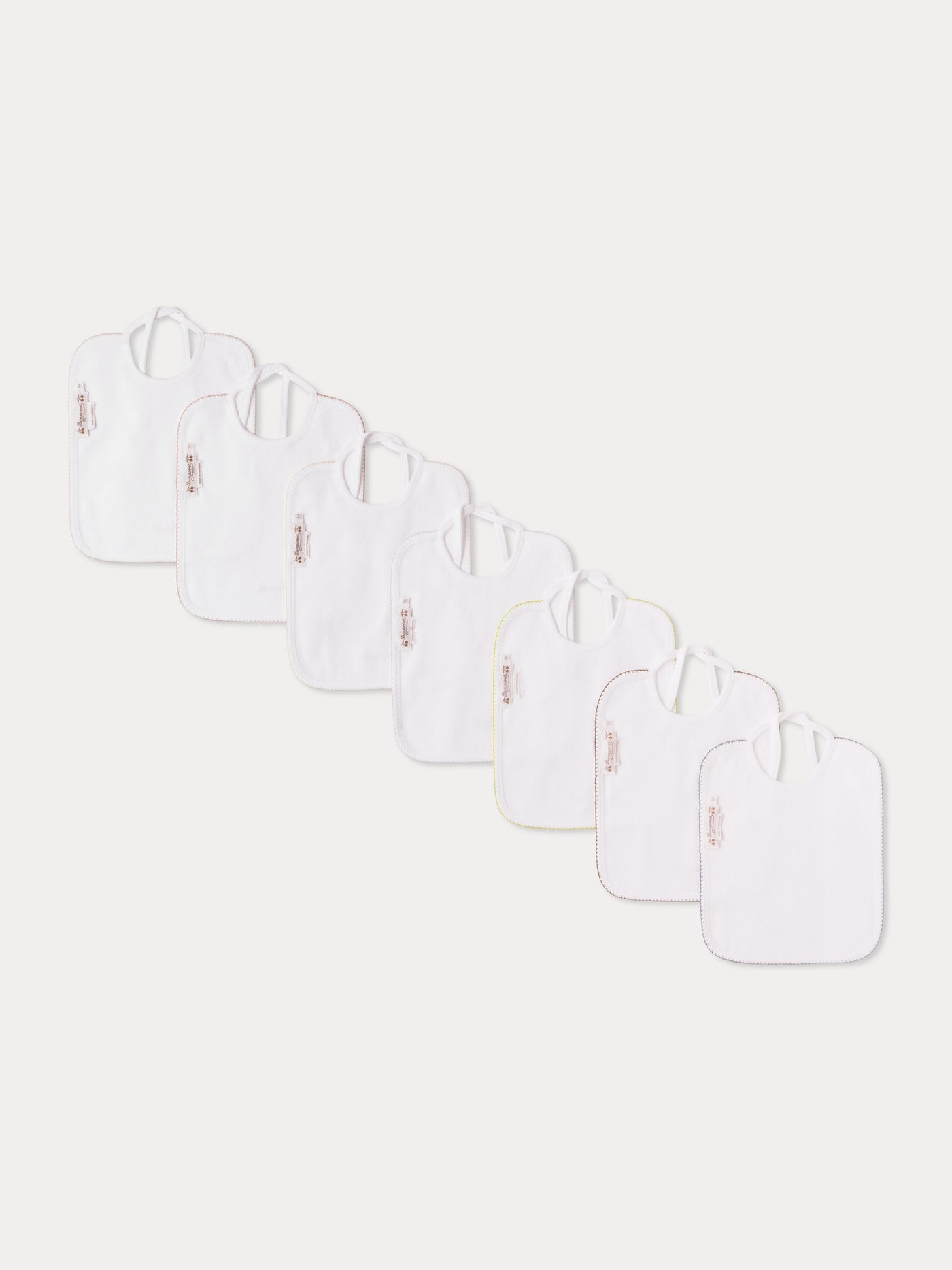 Lot de 7 bavoirs en coton biologique