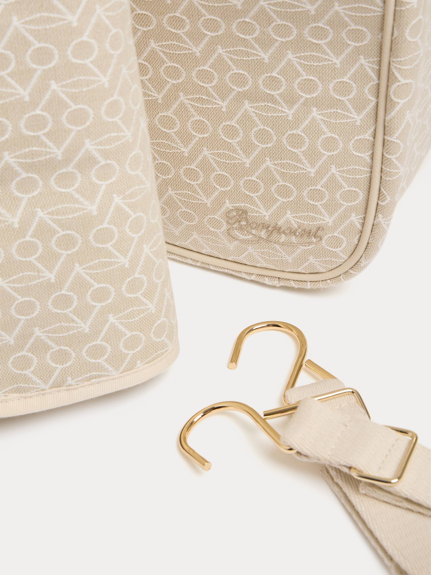 Cambrass Wickeltasche PROME Basic – 18x44x33 Cm, Beige, Verharztes Material, Mit Tragegriffen & Gurt