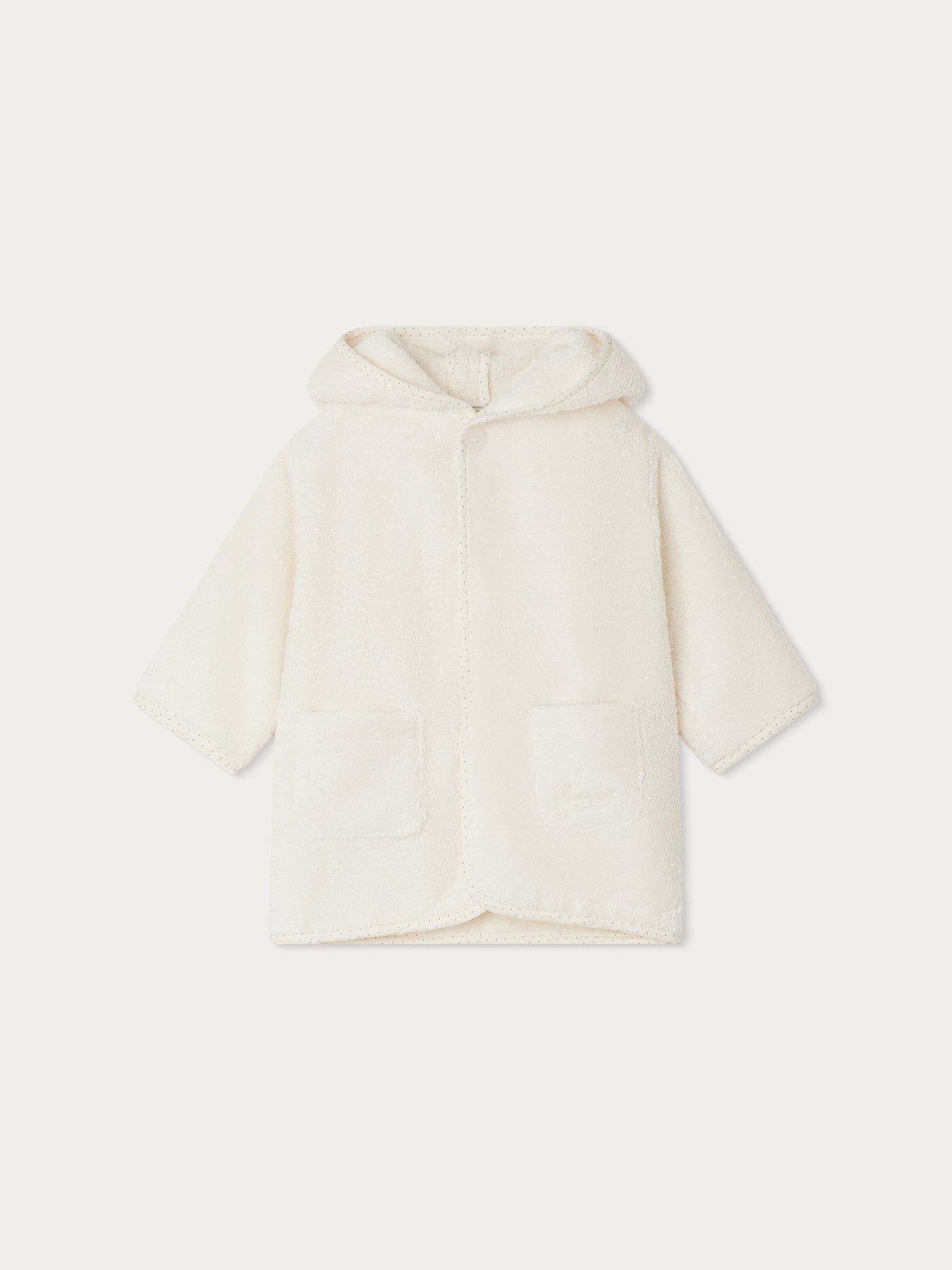 Accappatoio in spugna Apeign bianco latte