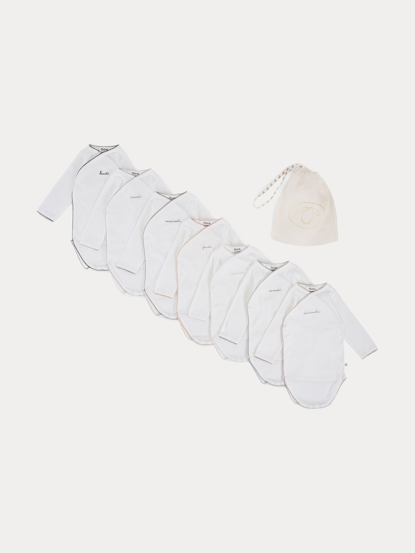 Set 7 body con incrocio bianchi