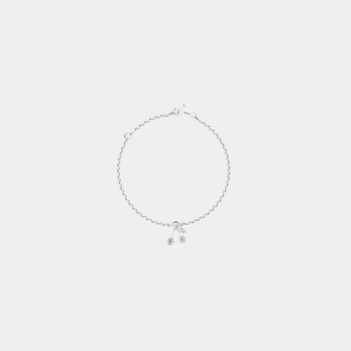 Bracelet enfant Cerise or blanc