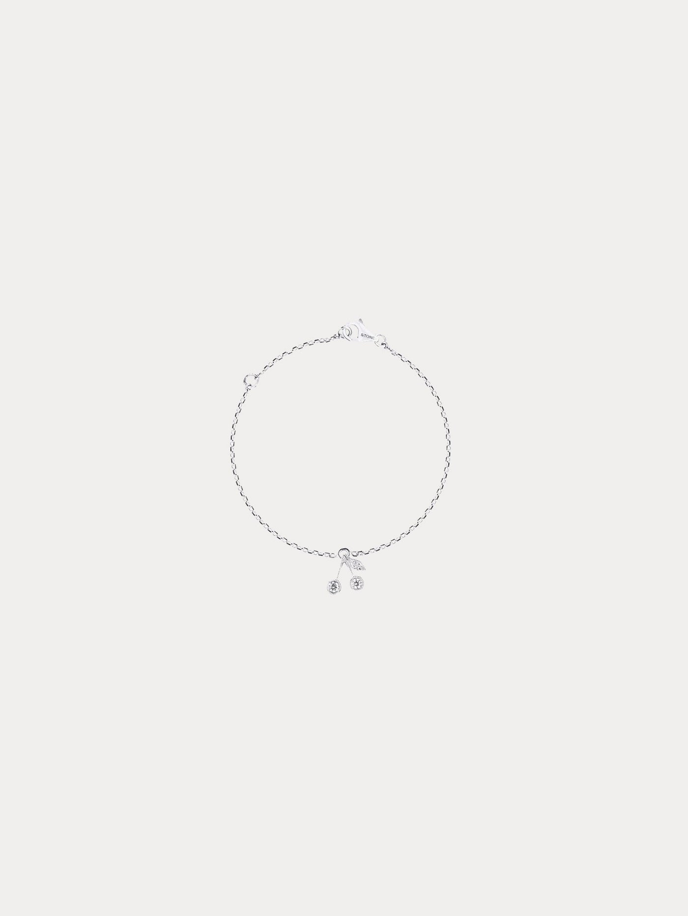 Bracelet enfant Cerise or blanc
