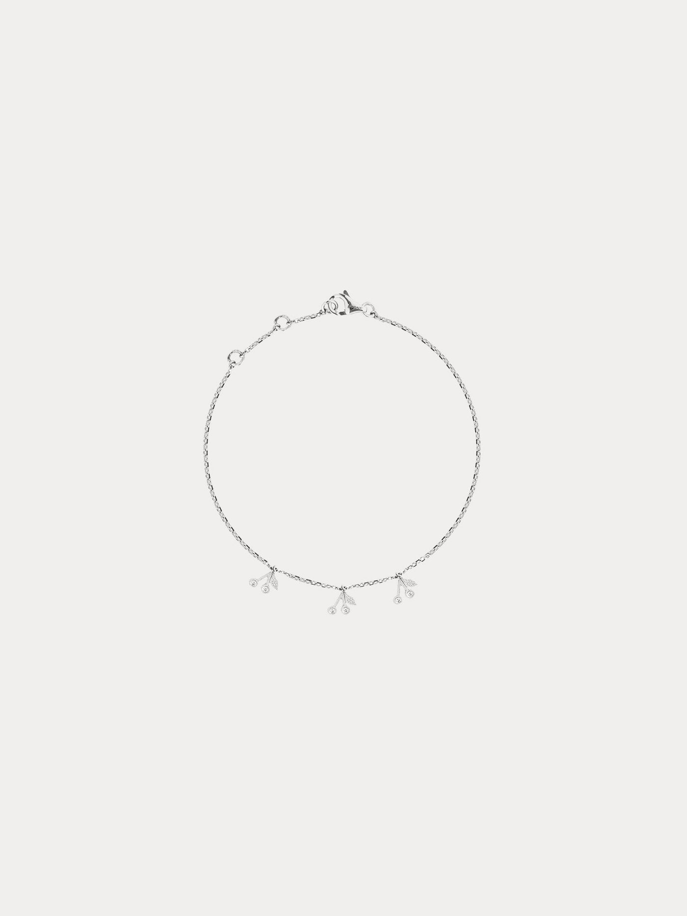 Bracelet enfant Or Blanc 3 cerises