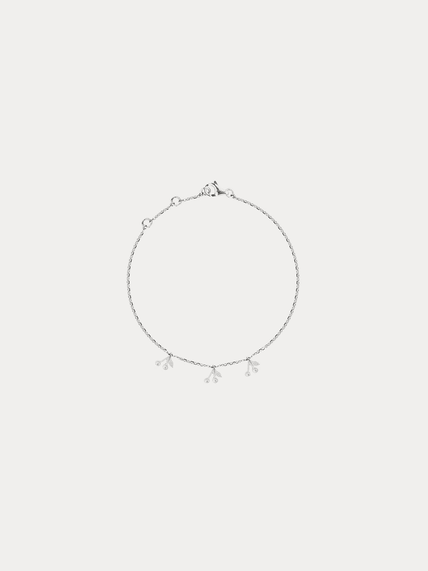 Bracelet enfant Or Blanc 3 cerises