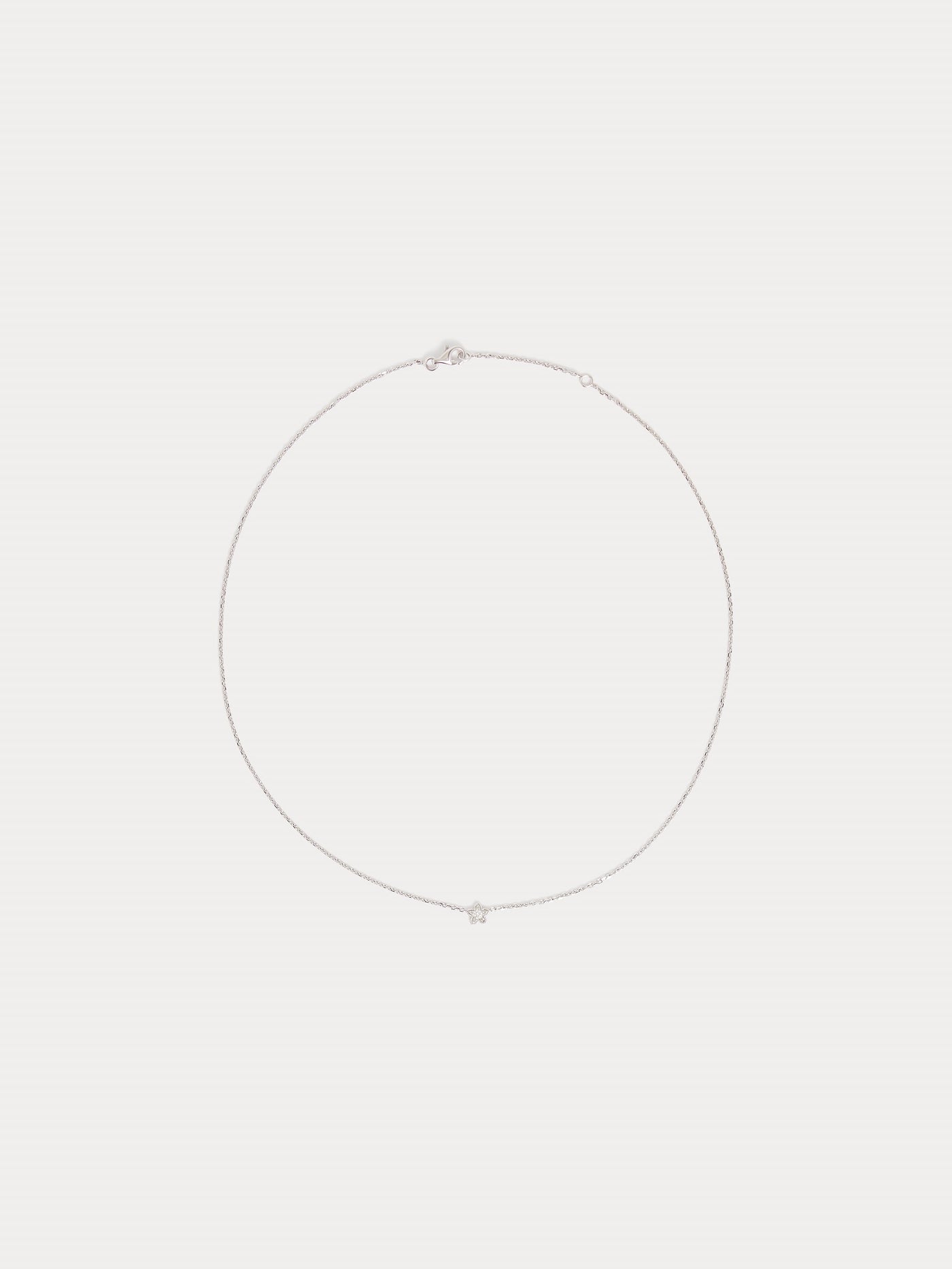 Bonpoint x Stone child's white gold flower necklace