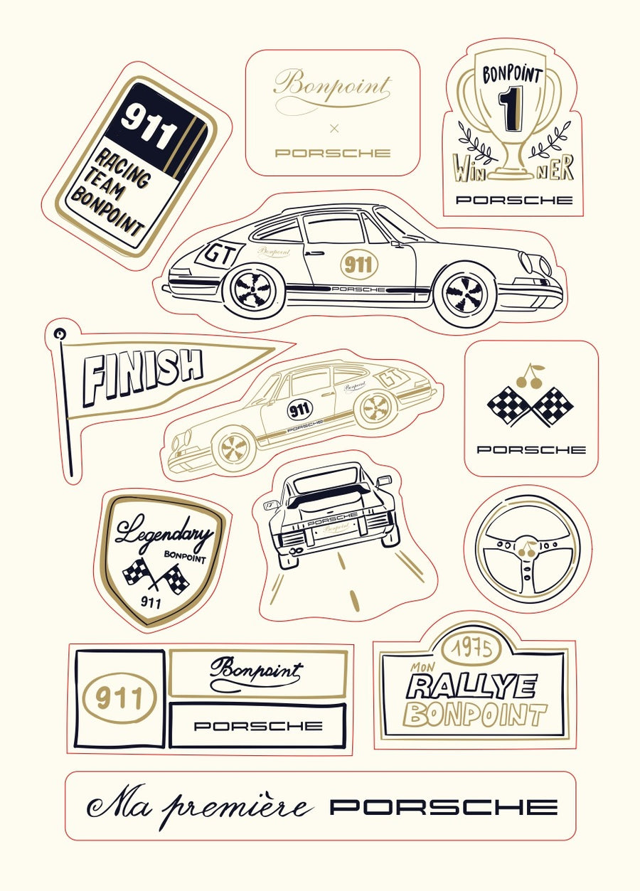 Bonpoint x Porsche Aufkleberbogen