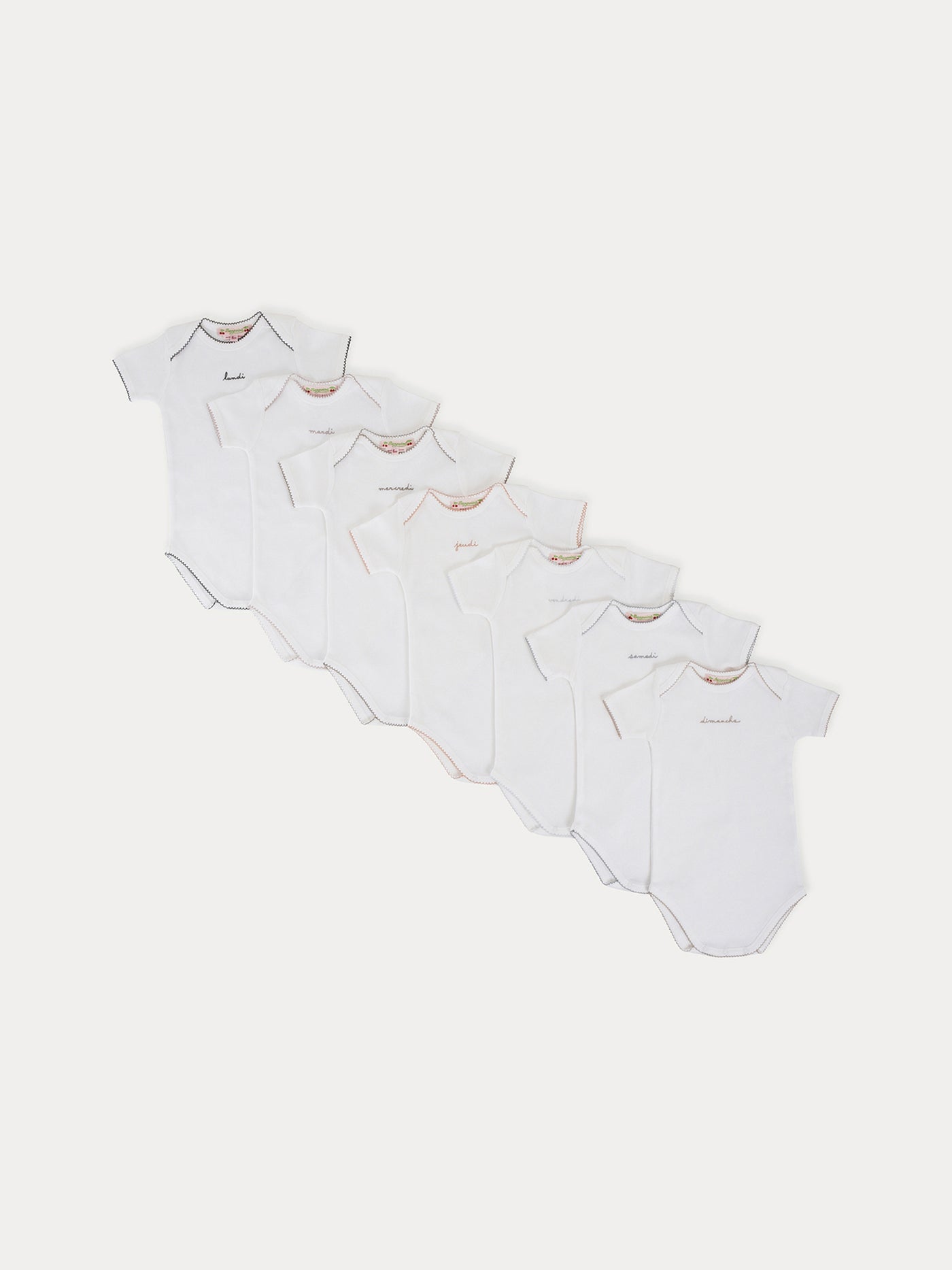 Tutine Days of the Week neonato bianca