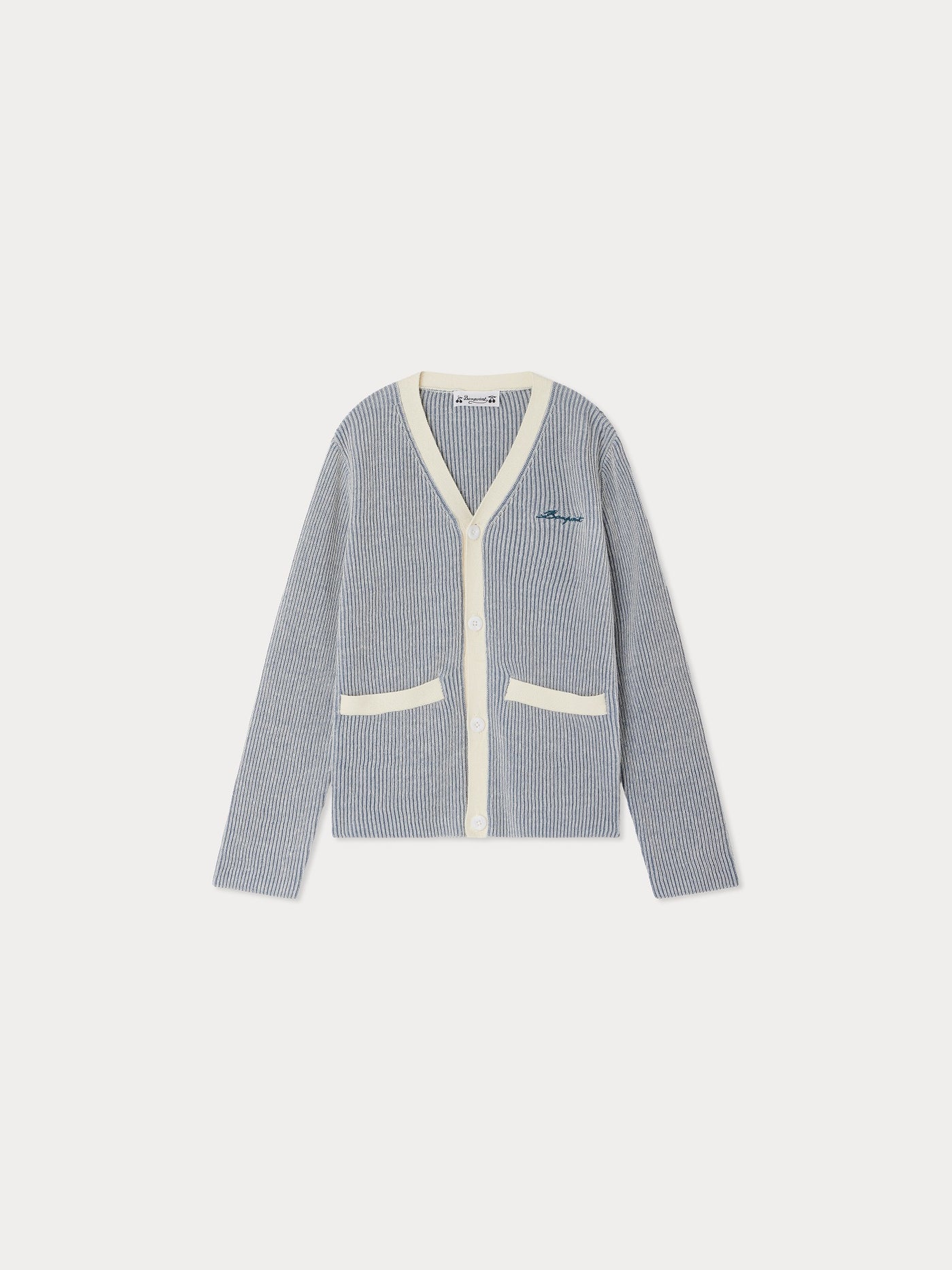 Albert gerippte Strickjacke