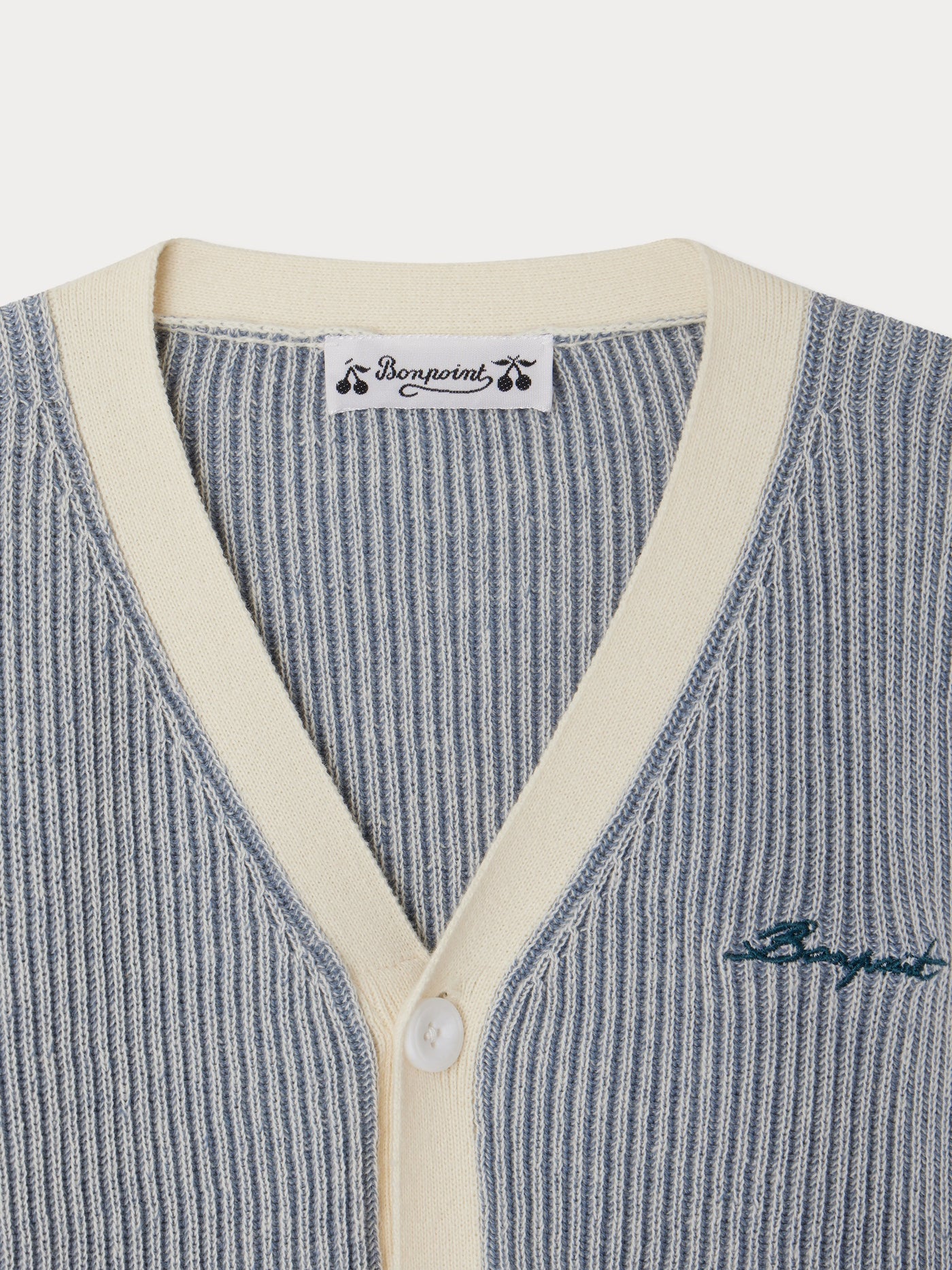 Albert gerippte Strickjacke