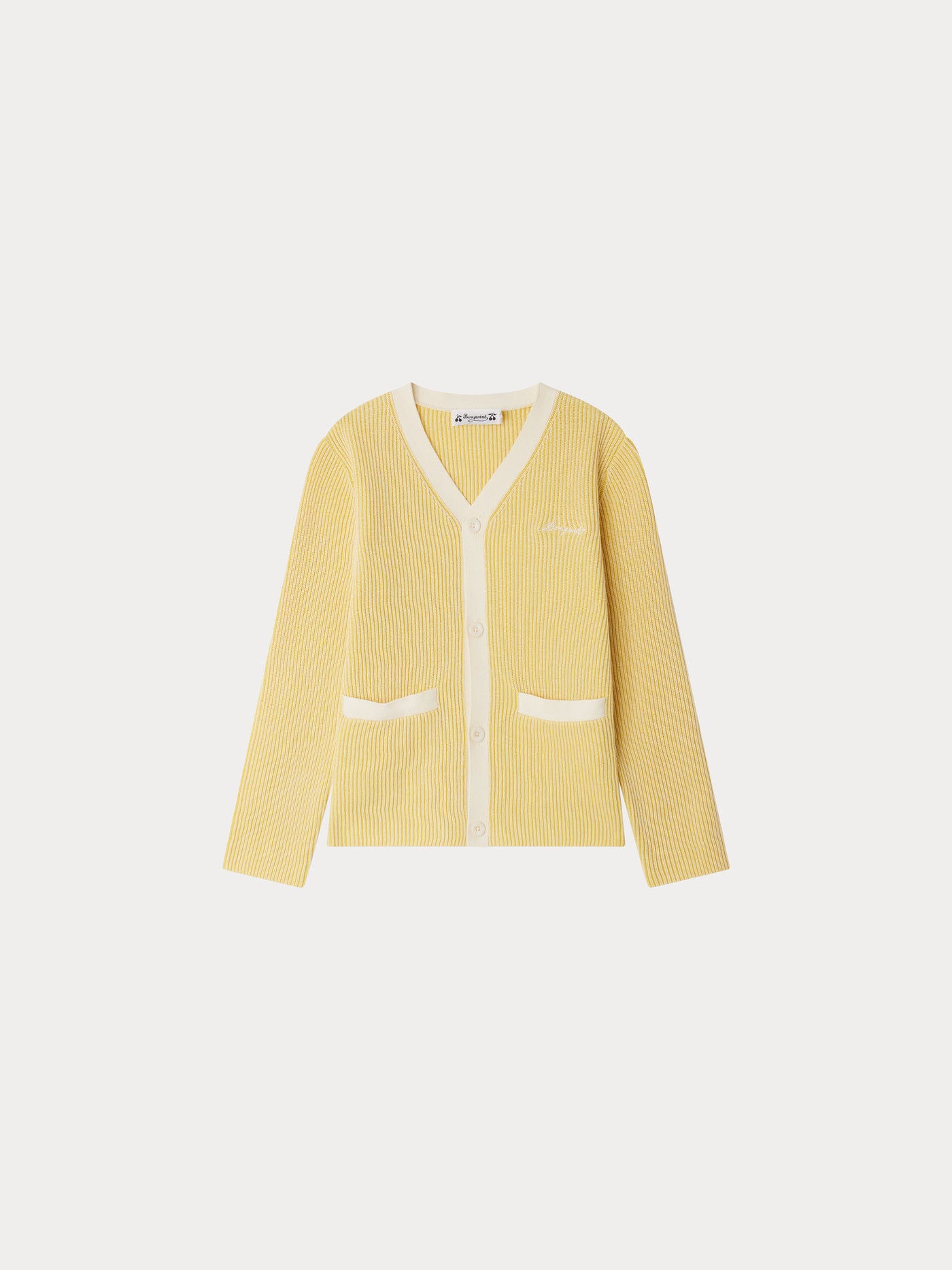 Albert gerippter Cardigan mit Stickereien