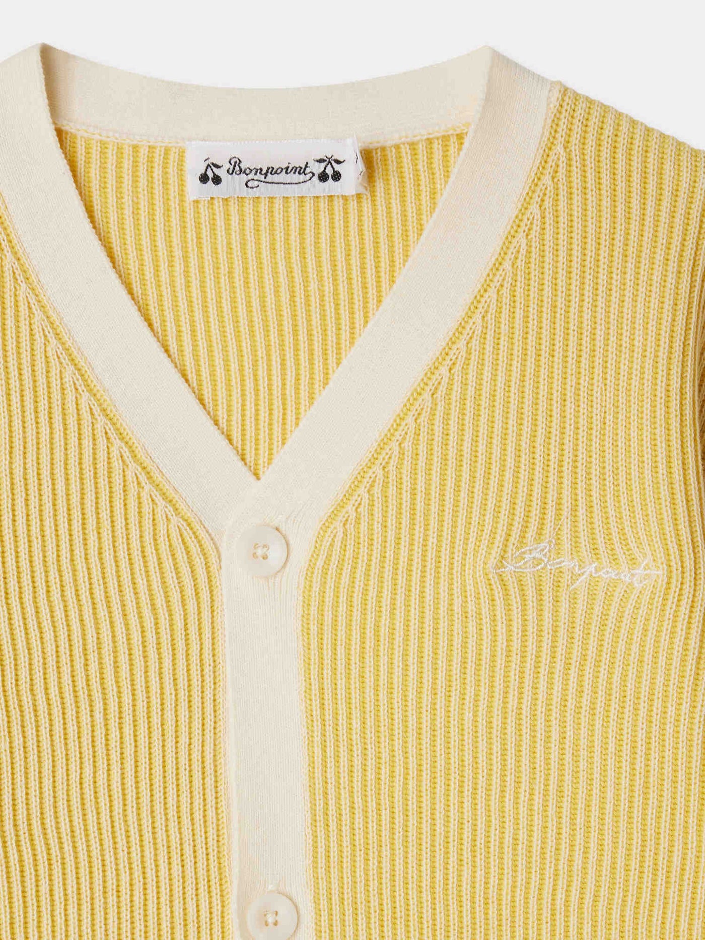 Albert gerippter Cardigan mit Stickereien