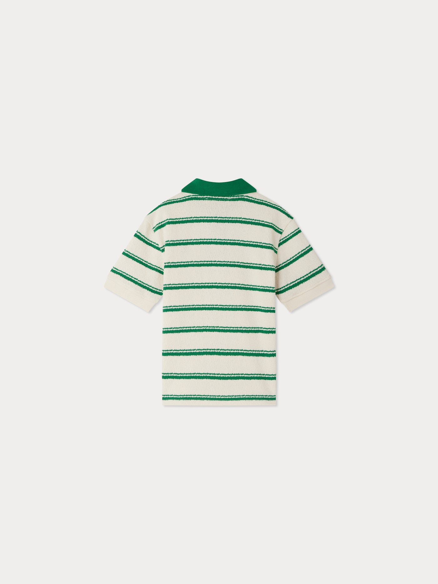Edell striped polo shirt with collar in organic cotton