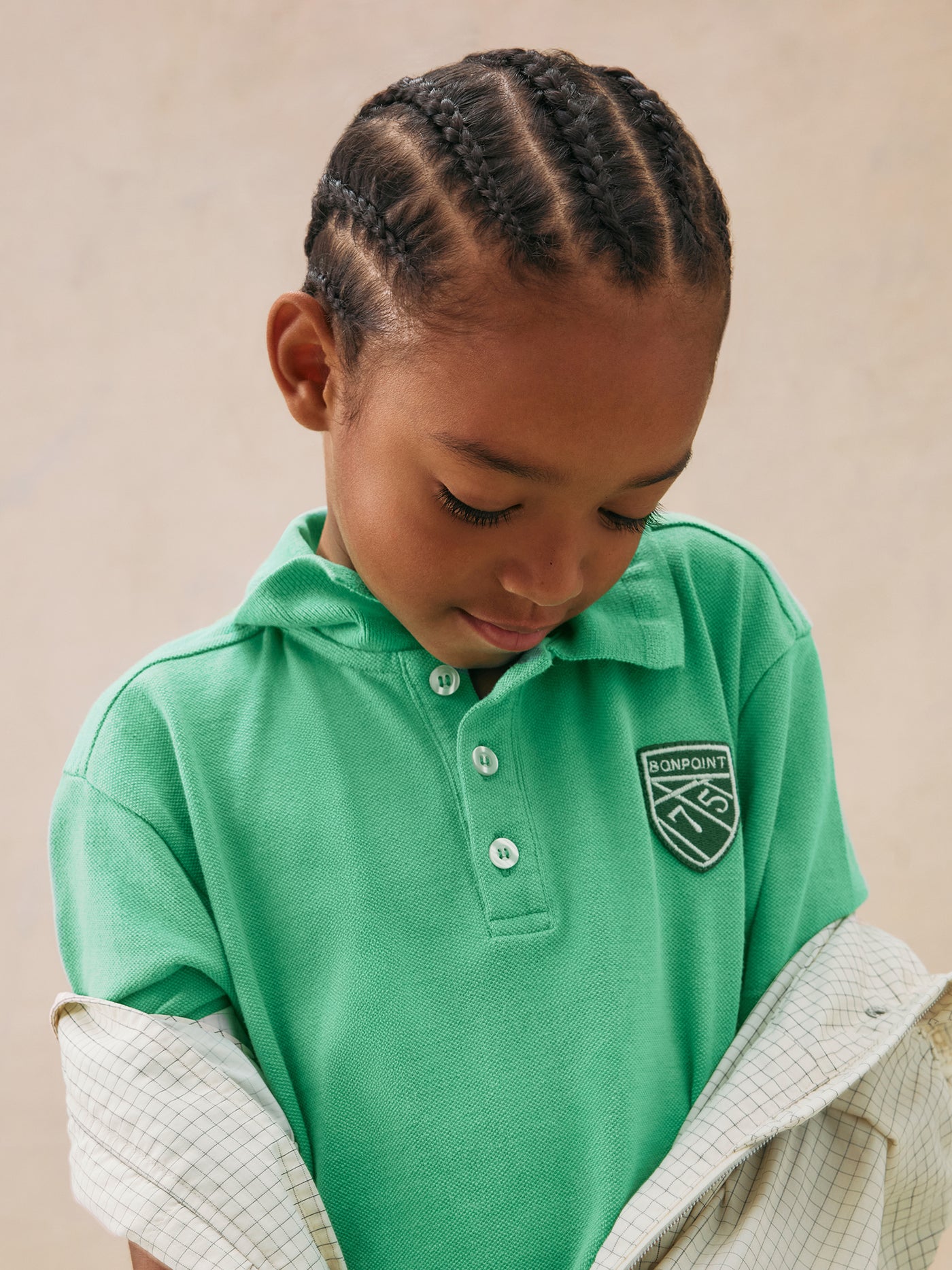 Elian polo with embroidery in organic cotton