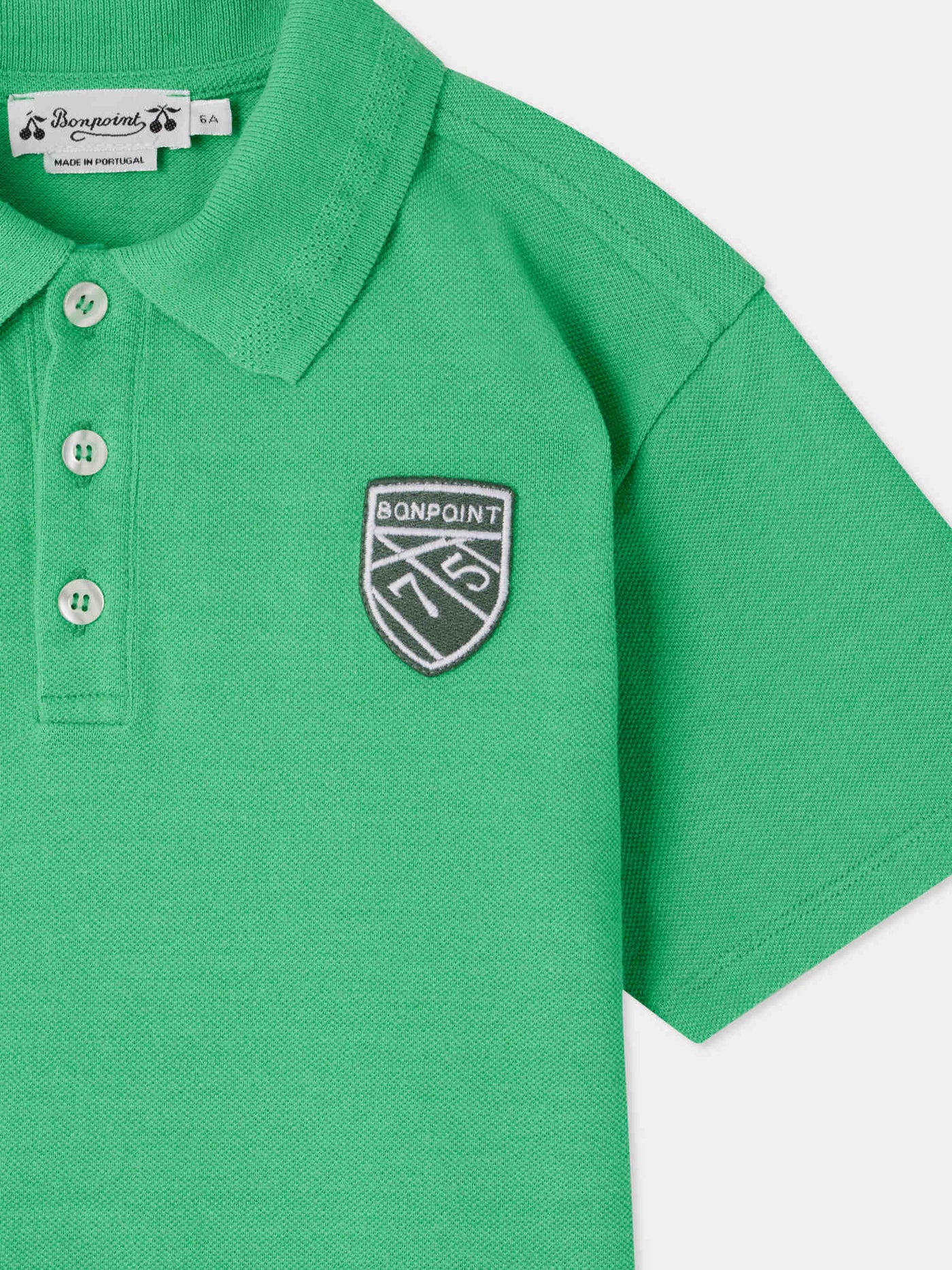 Elian polo with embroidery in organic cotton