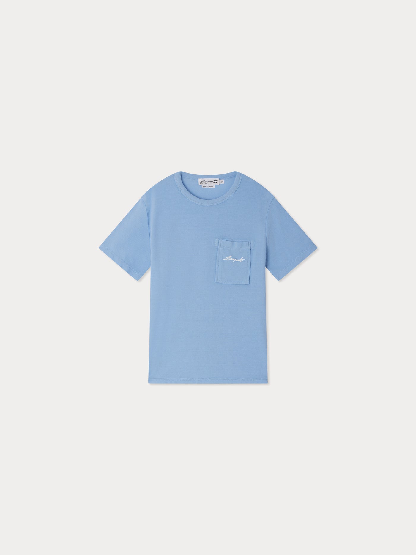 T-shirt blu ricamata Elrador ricamata in blu