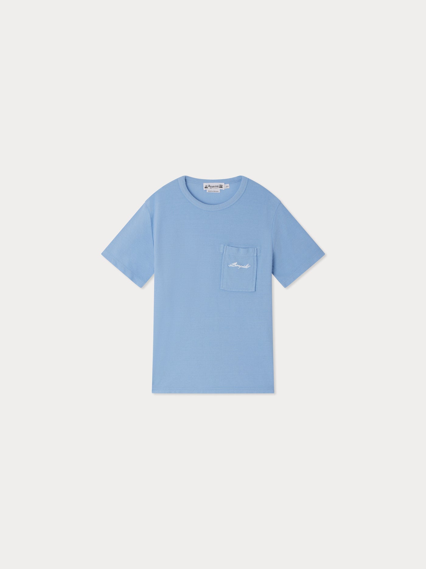T-shirt blu ricamata Elrador ricamata in blu