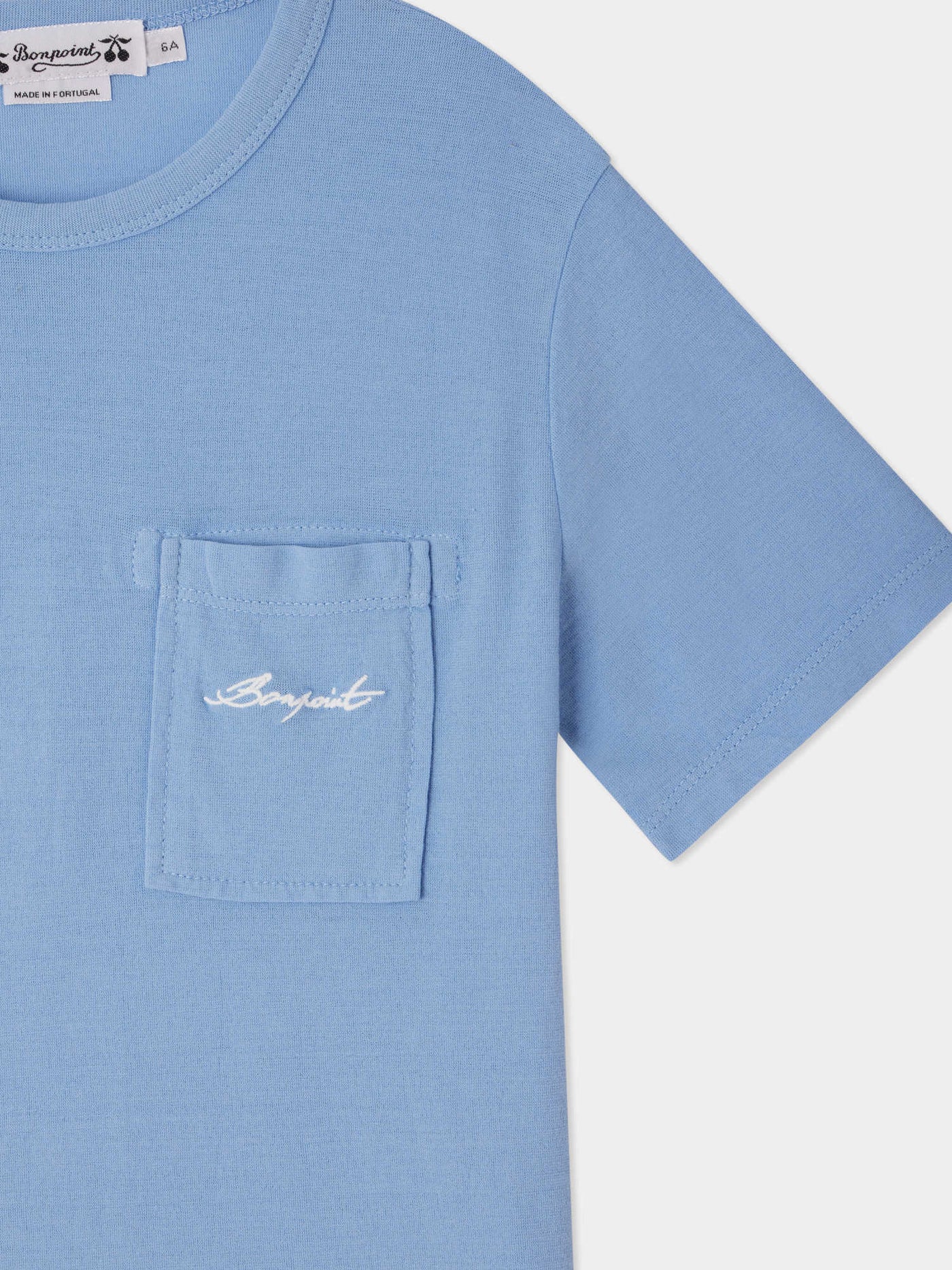 T-shirt blu ricamata Elrador ricamata in blu