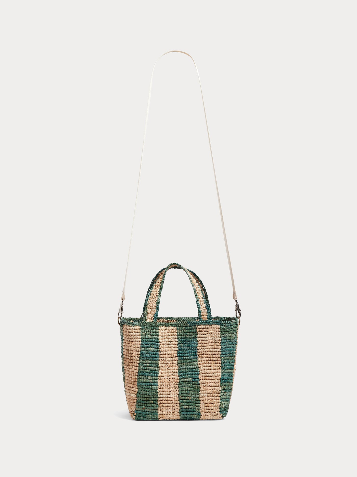 Gestreifte Cabas-Tasche aus Raffia