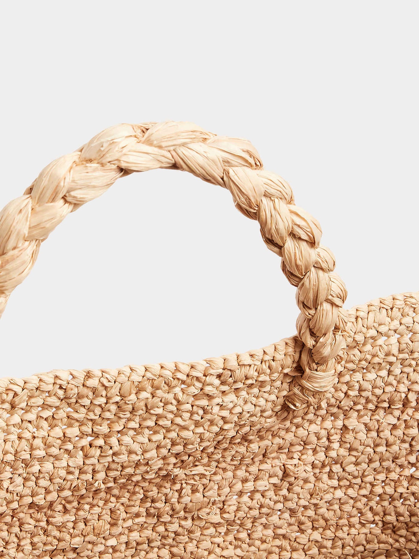 Fama Tragetasche aus Raffia mit roten Kirschen