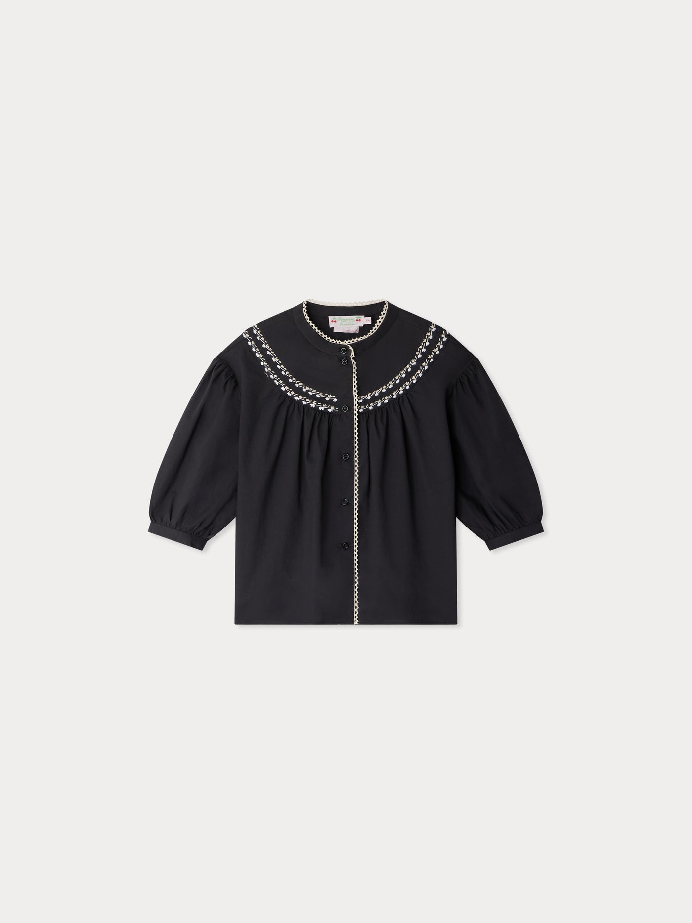 Blusa ricamata Elham con maniche a sbuffo