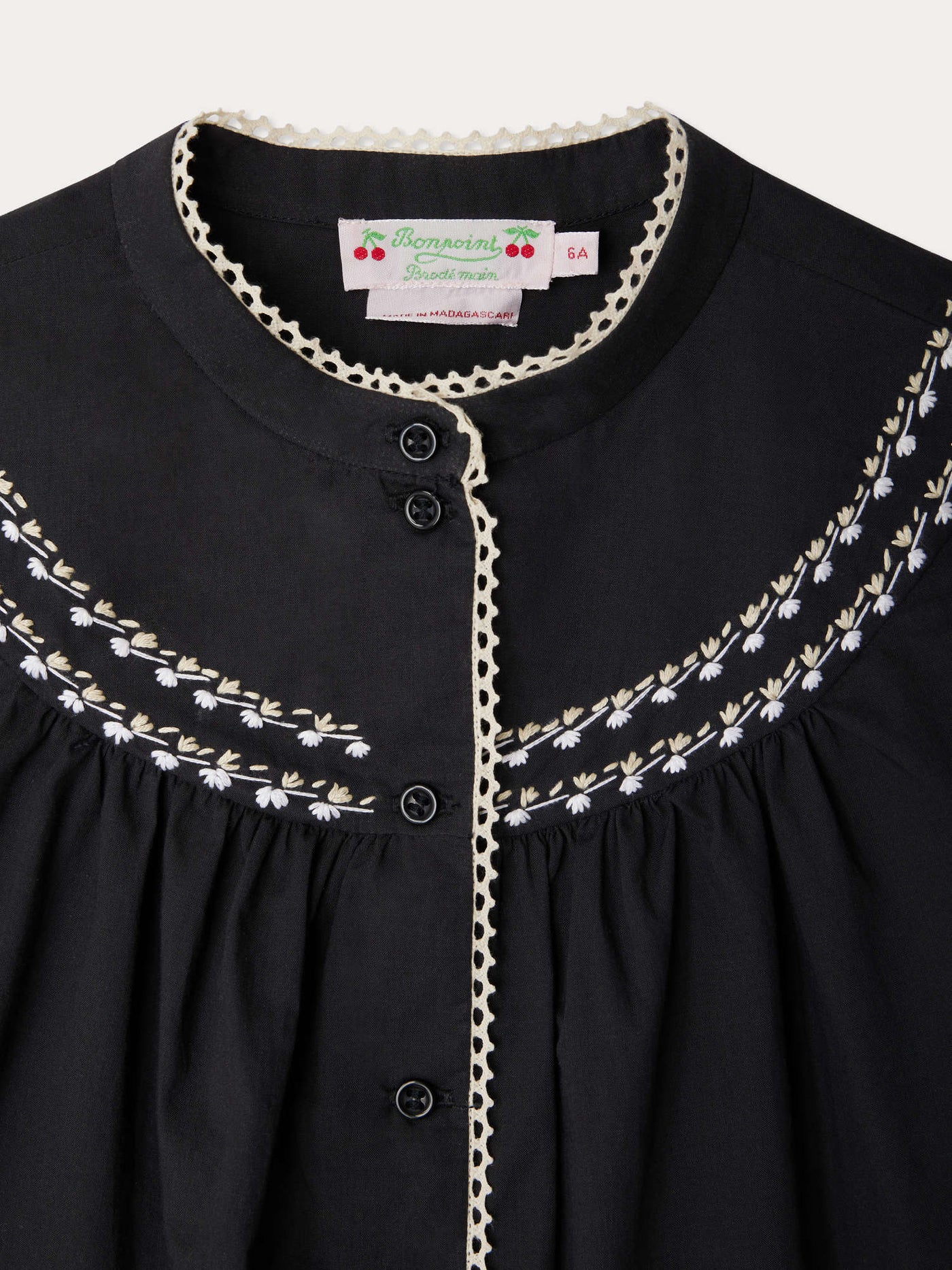 Blusa ricamata Elham con maniche a sbuffo