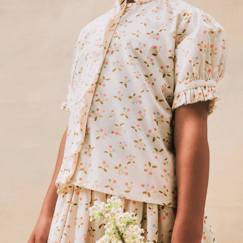 Blusa Cindy con stampa di ciliegie