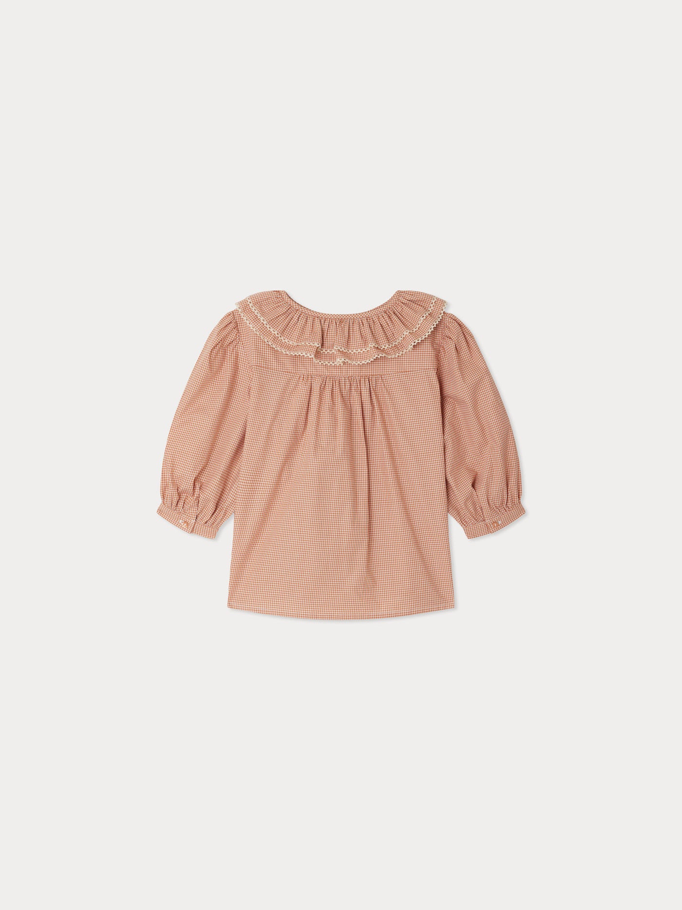 Blusa arricciata Eloria con quadri