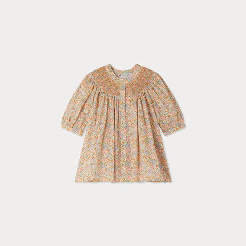 Elouane smocked blouse made with Liberty fabrics