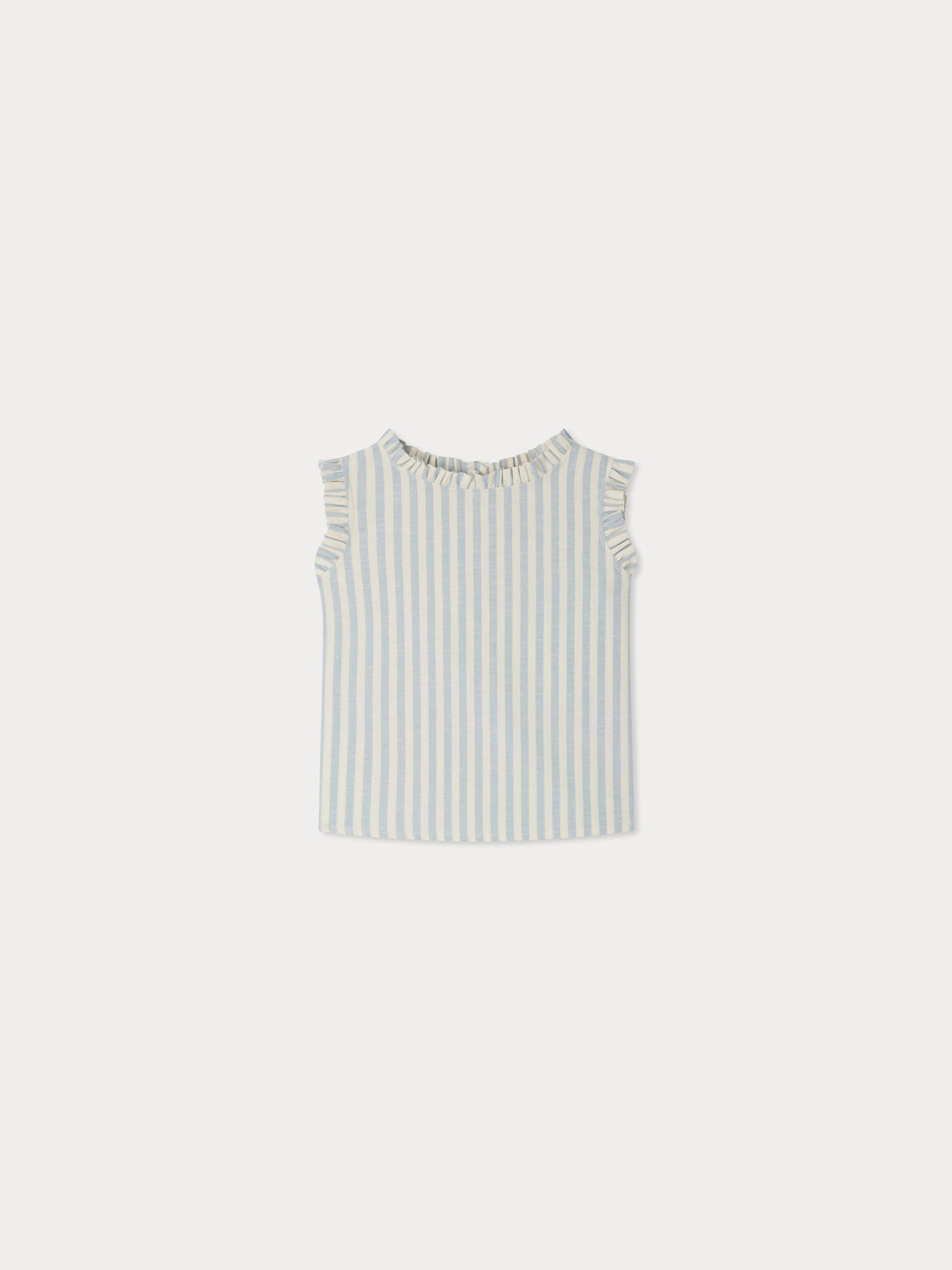 Blusa a righe Lou con volant