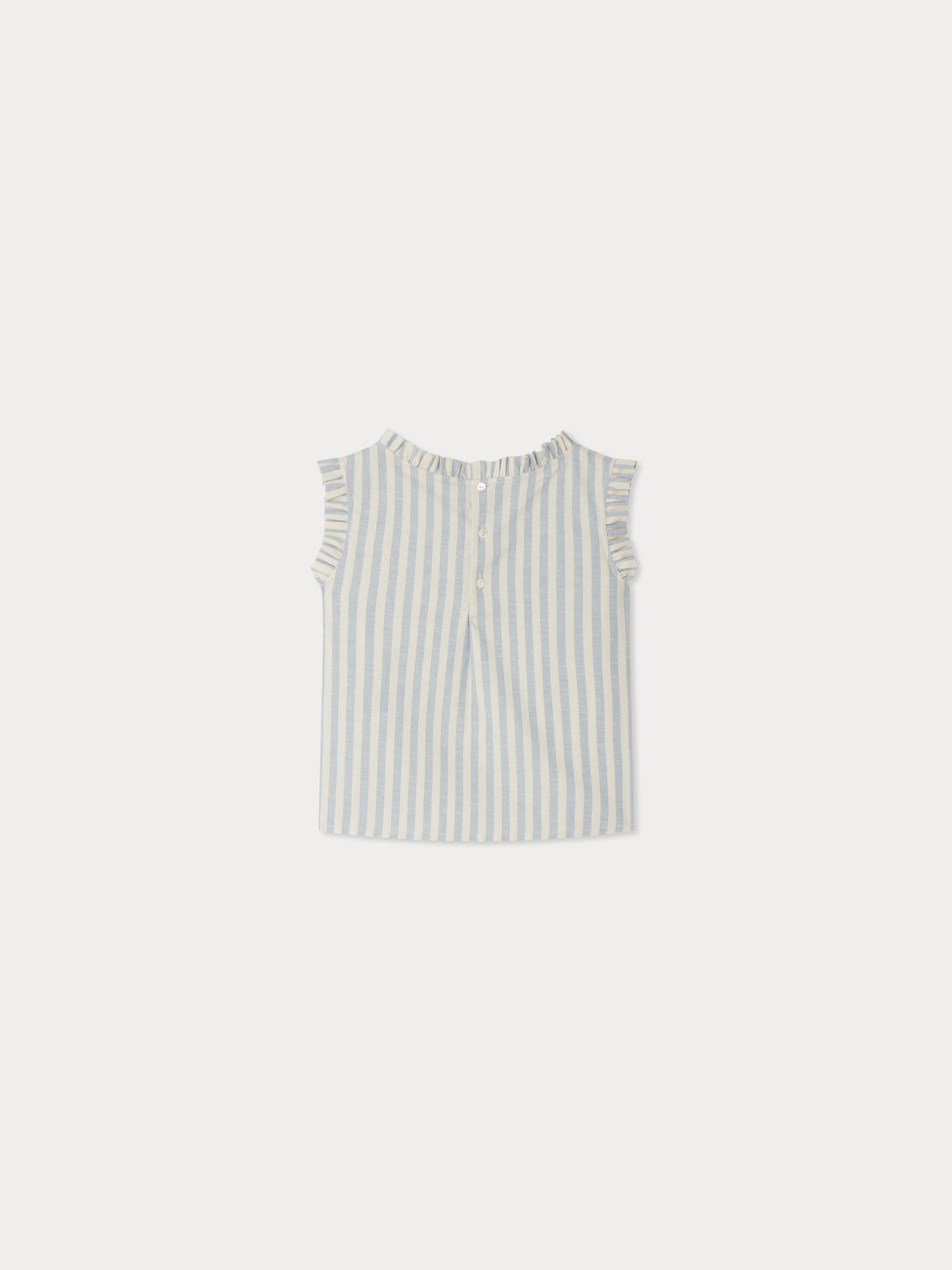 Blusa a righe Lou con volant