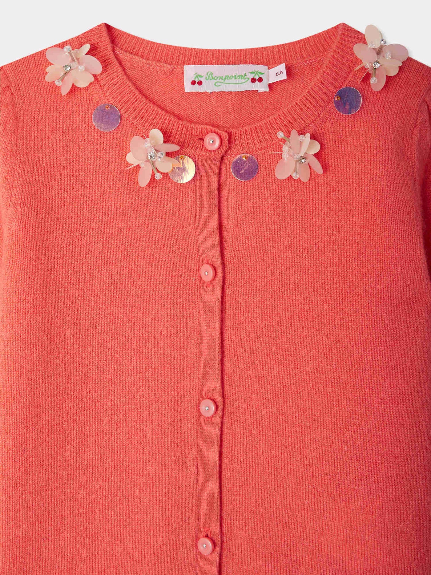 Evora Kaschmir-Cardigan mit Perlen und Pailletten