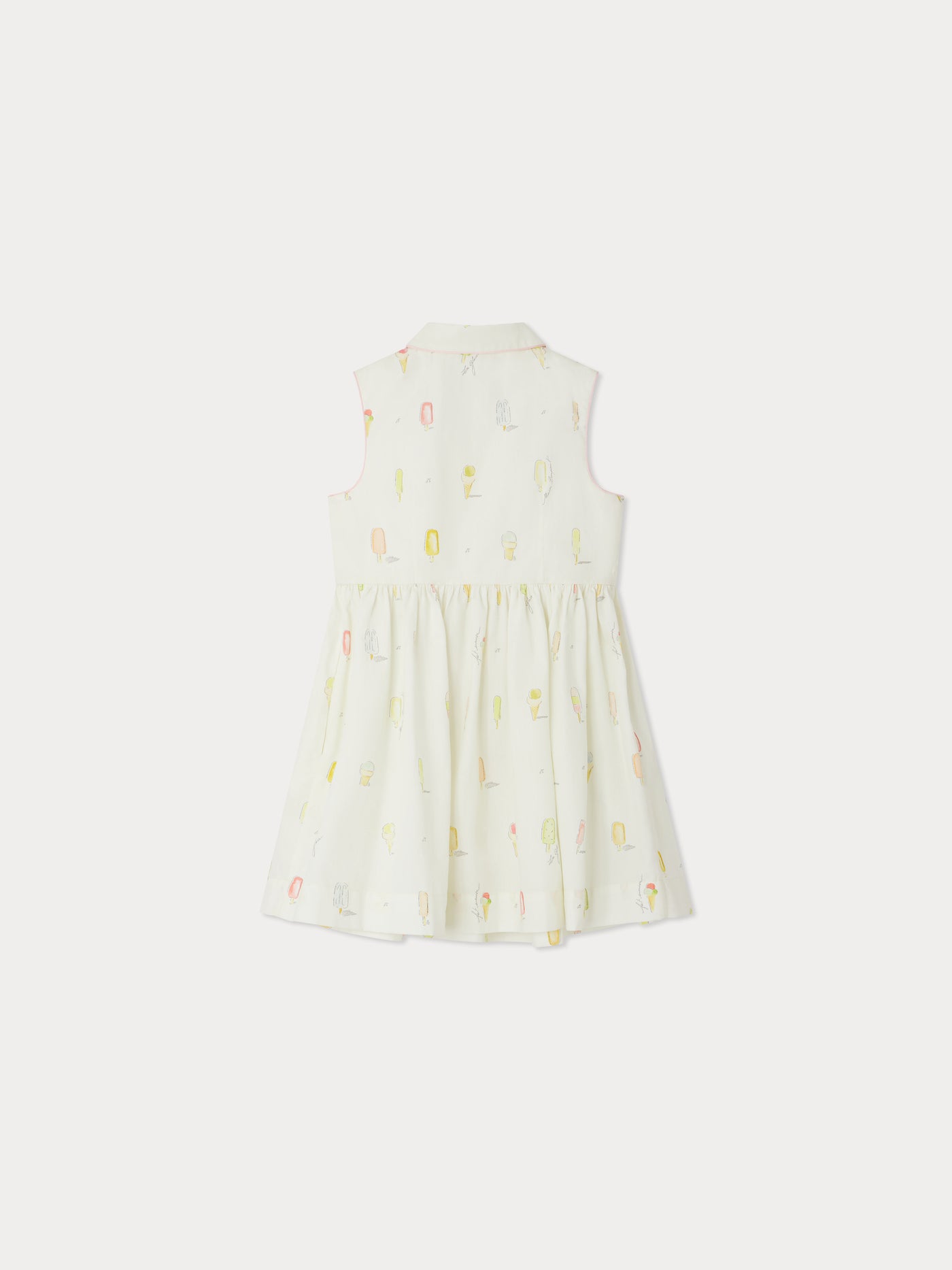 Anne ärmelloses Kleid mit Eiscreme-Druck