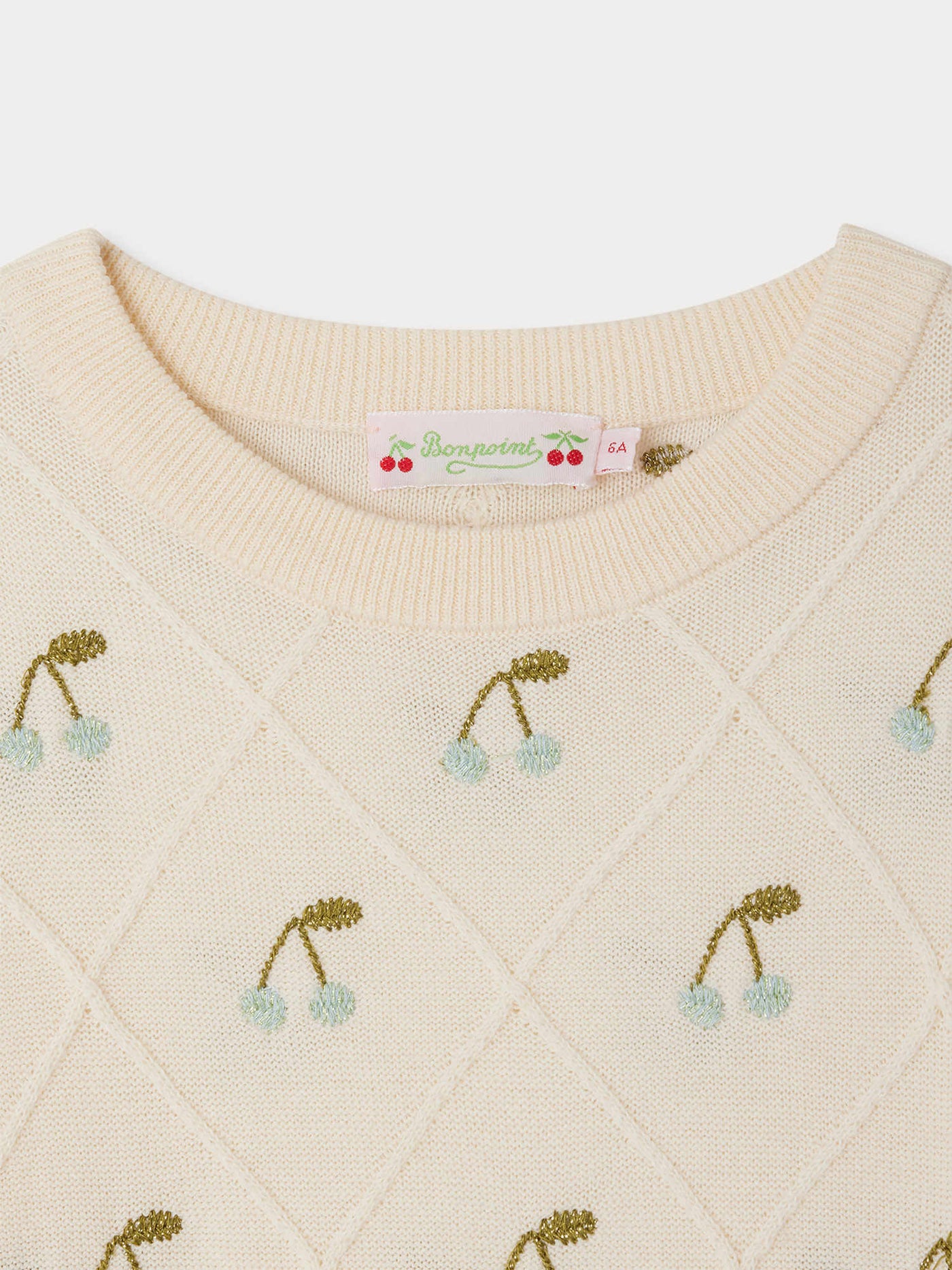 Pull Alphonza à broderies cerises